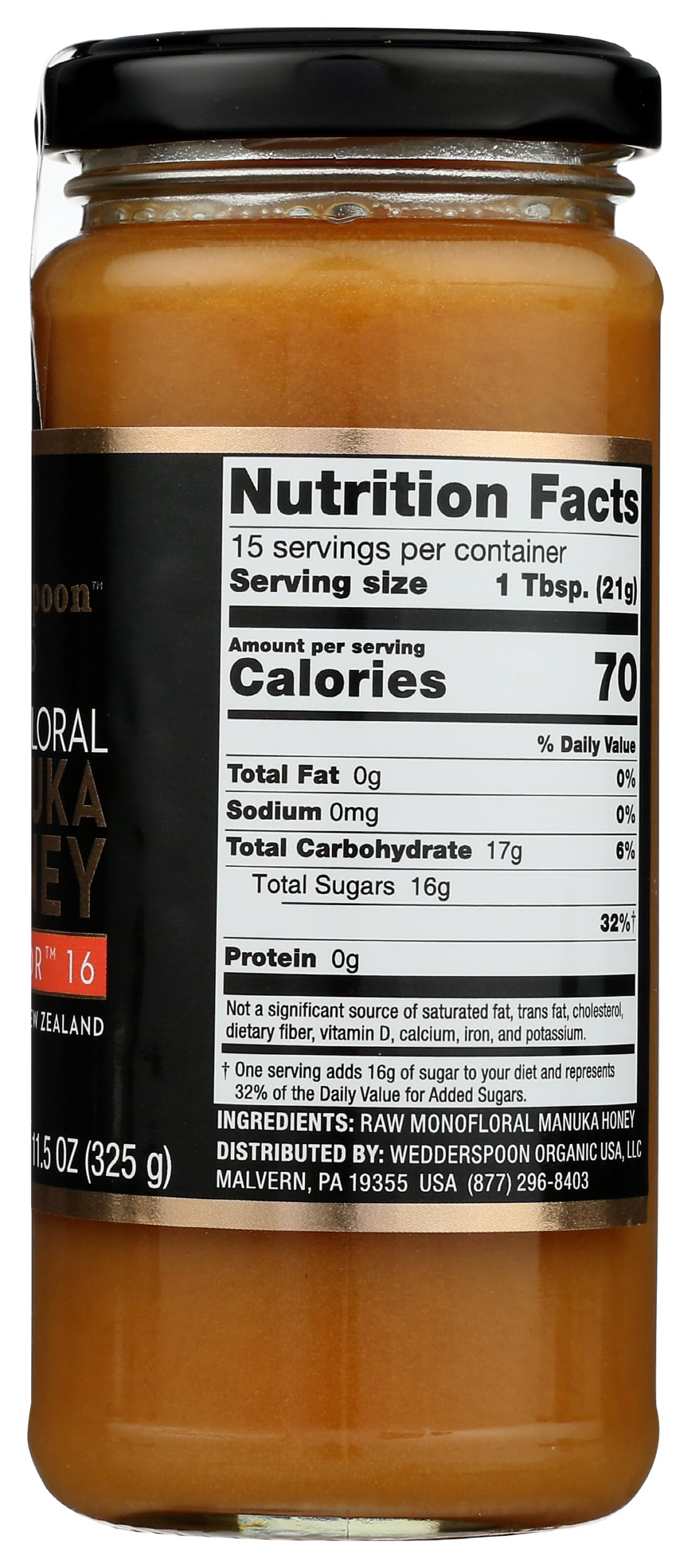 Wedderspoon 100% Raw Manuka Honey - KFactor 16 - 11.5 Ounces - Medaid International