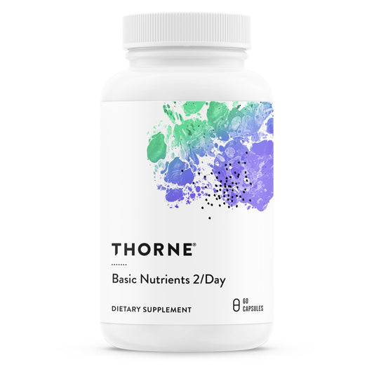 THORNE - Basic Nutrients 2/Day - Comprehensive Daily Multivitamin with Optimal Bioavailability - Vitamin & Mineral Formula - Gluten, Dairy & Soy-Free - 60 Capsules - 30 Servings - Medaid International