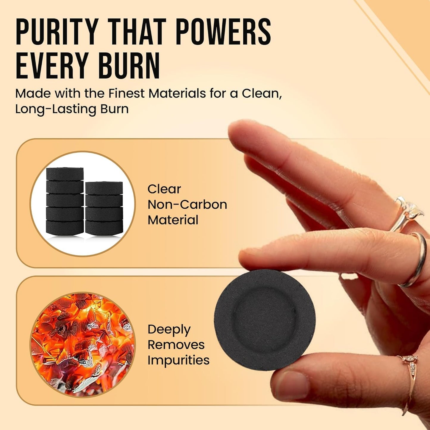 PASSAGE Charcoal Premium Bakhoor/Oud Quick Lighting Large Briquets | Metal Box | 54 Pieces | SIZE 40mm | BURNING TIME 60 MINUTE | Odourless – Smokeless – Longer Burning | Best For-Large Areas- Majlis - Medaid International