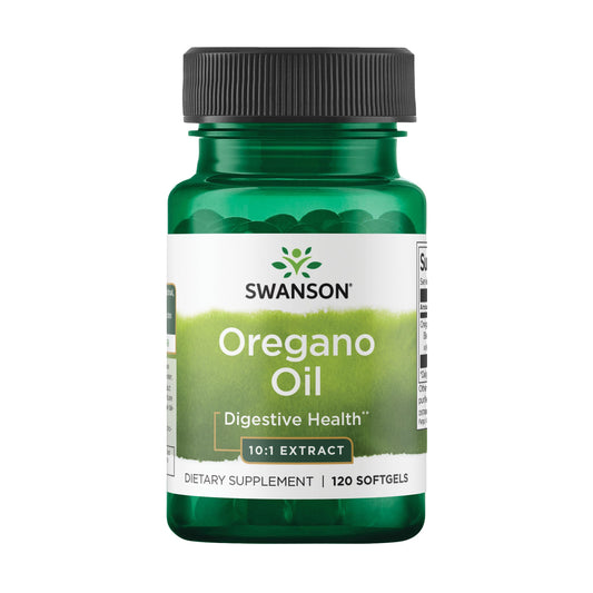Swanson Oregano Oil 10:1 Extract-Natural Supplement Promoting Digestive Health-Respiratory & Urinary Tract Health Support (120 Softgels, 150mg Each) - Medaid International