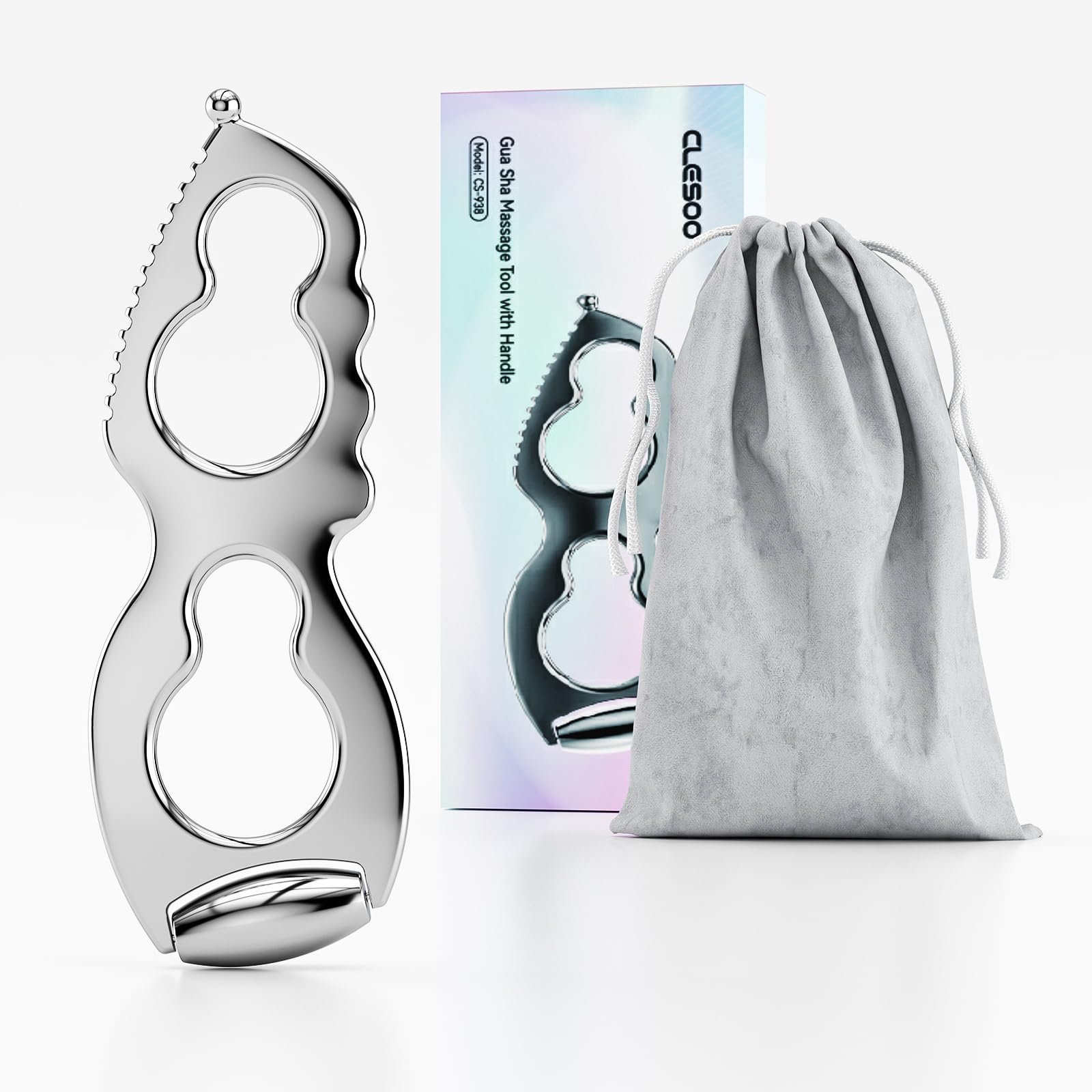 Gua Sha Facial Tools Stainless Steel Guasha Tool for Face Metal Gua Sha Muscle Scraper Tool Massage Body Gua Sha Graston Tool Physical Therapy Face Sculpting Tool Iastm Tool Derma Edge Women Skin Care - Medaid International