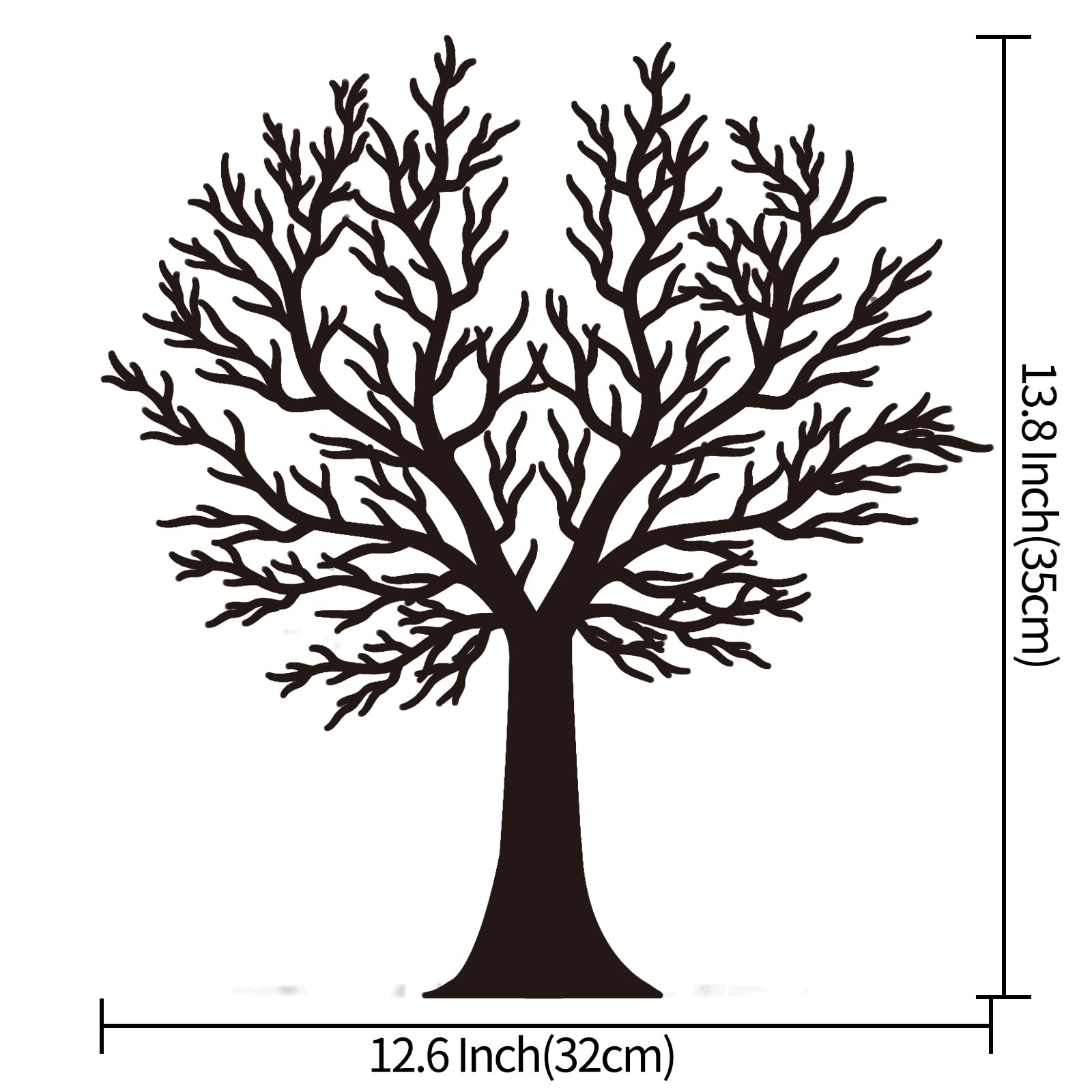 Wood Tree Crafts 3D Tree of Life Sign Ornament Natural Wood Artificial Table Tree Desktop Fake Faux Plants Ornaments Wooden Home Room Decor Holiday Party Wedding Farmhouse Decoration 14x12 Inch - Medaid International