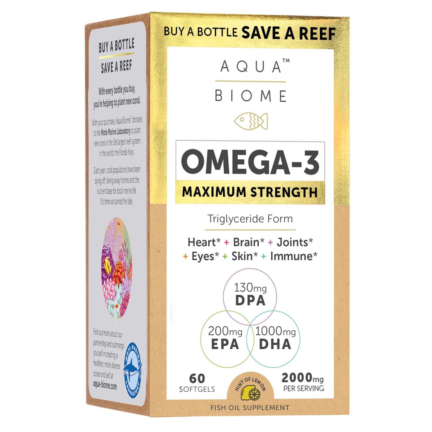 Enzymedica Aqua Biome Maximum Strength Omega 3 Fish Oil, 60 Softgels - Medaid International