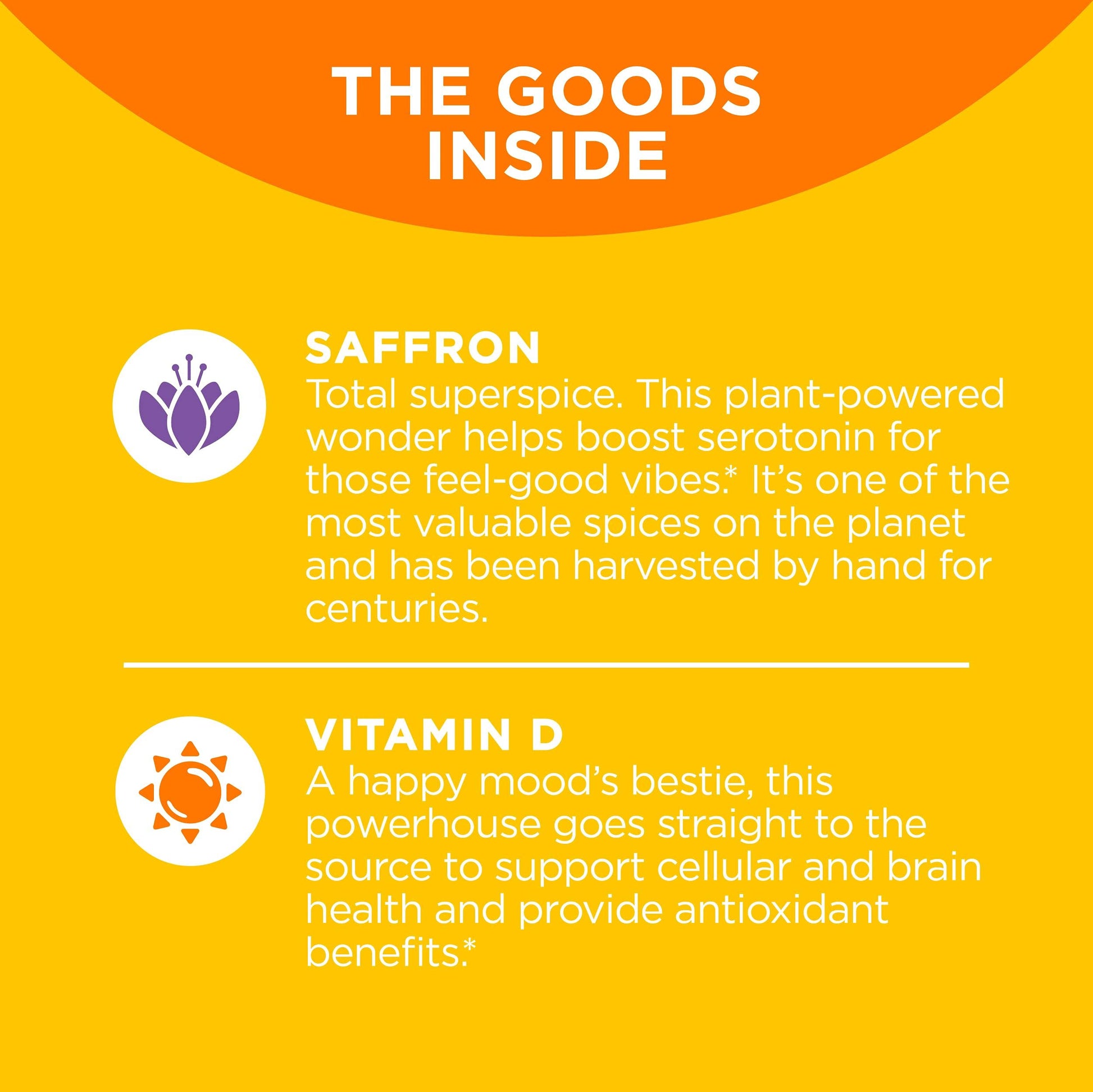 OLLY Hello Happy Gummy Worms, Mood Balance Support, Vitamin D, Saffron, Adult Chewable Supplement, Tropical Zing - 60 Count - Medaid International