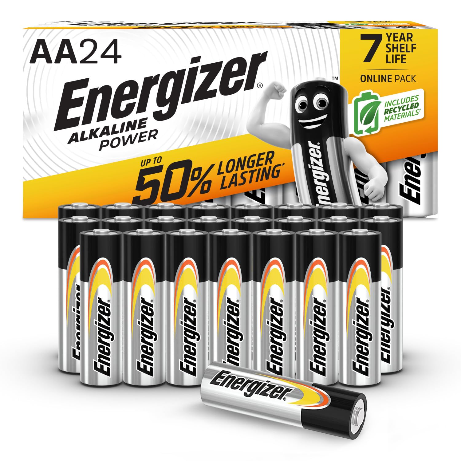 Energizer Double A Batteries, Alkaline Power, 24 Pack - Medaid International