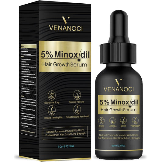 5% Minoxidil Hair Growth for Men and Women: Biotin Hair Growth Serum for Hair Loss, Thinning, and Faster Regrowth Treatment - 60ML - Medaid International