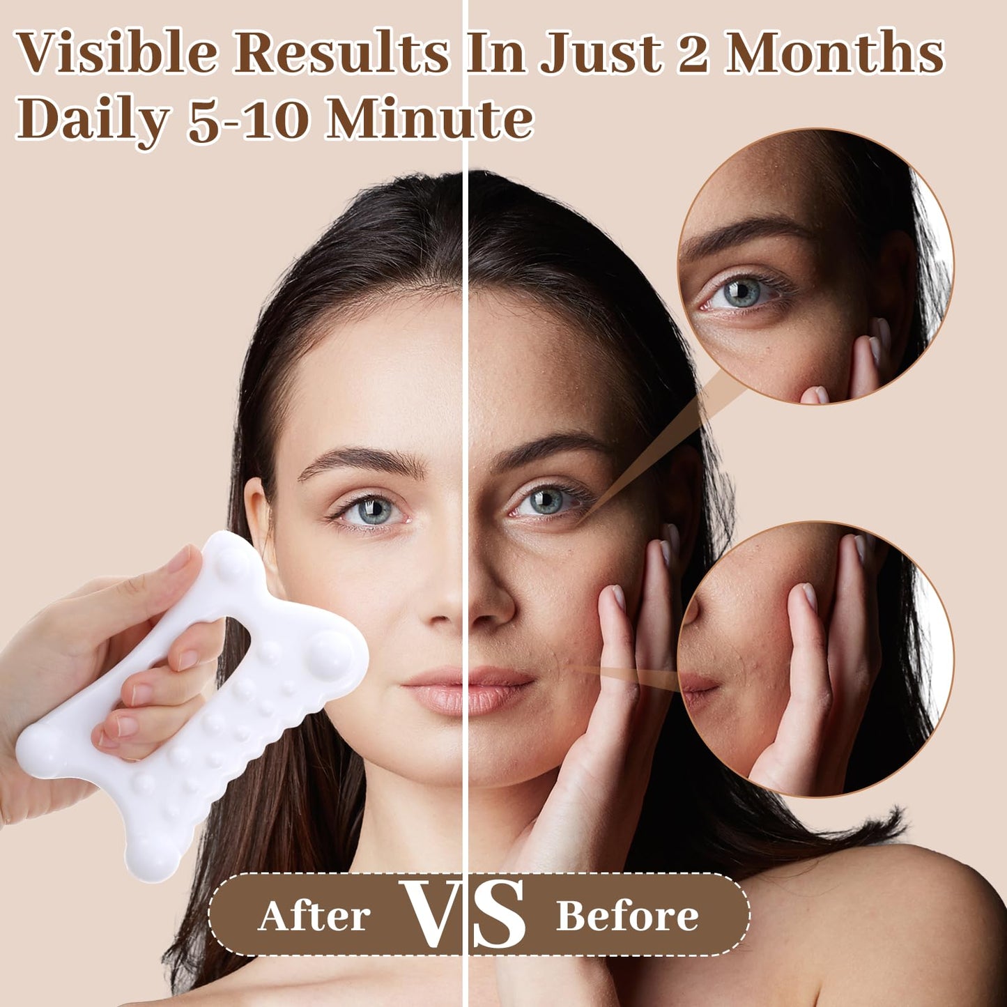 CIATBYYJ Gua Sha Massage Tool for Face & Body, Guasha Tool for Relaxation, Guas Sha Facial Trigger Point Massager, Gua Shas Body Tools for Mother, Women, Men (Wave Edge & Smooth Edge) - Medaid International