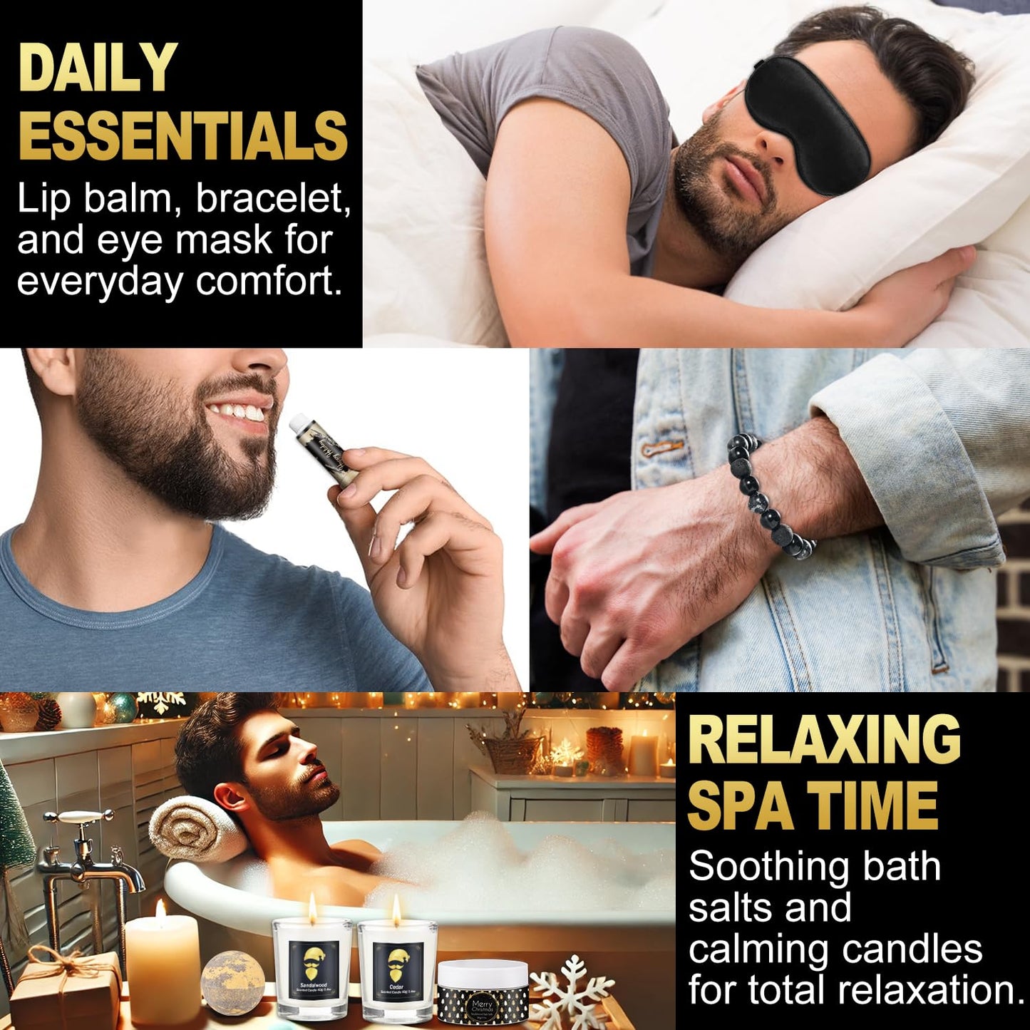 Advent Calendar 2025 Men Grooming, 24 Day Beard Grooming Kit Countdown to Christmas Calendar Xmas Suprise Gifts for Husband Father Boyfriends - Medaid International