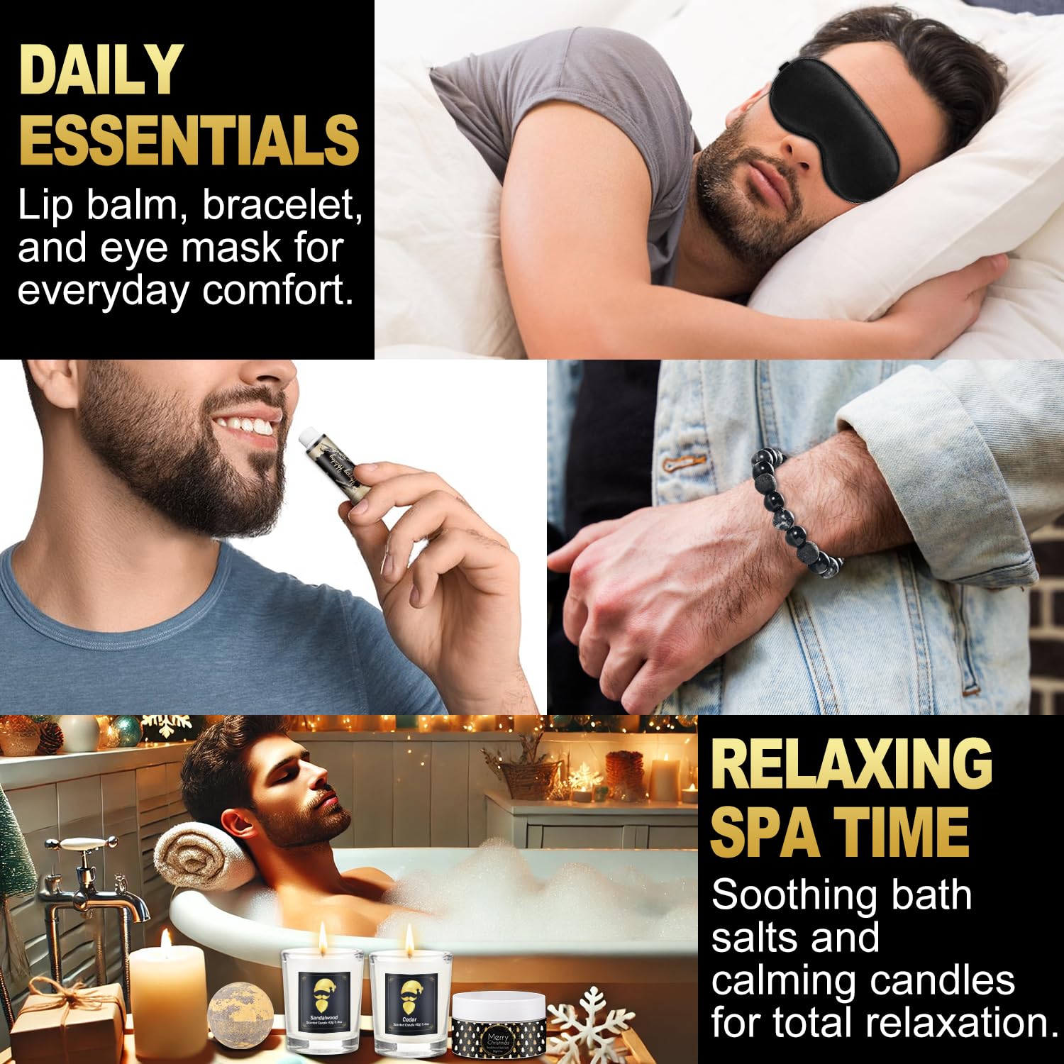 Advent Calendar 2025 Men Grooming, 24 Day Beard Grooming Kit Countdown to Christmas Calendar Xmas Suprise Gifts for Husband Father Boyfriends - Medaid International