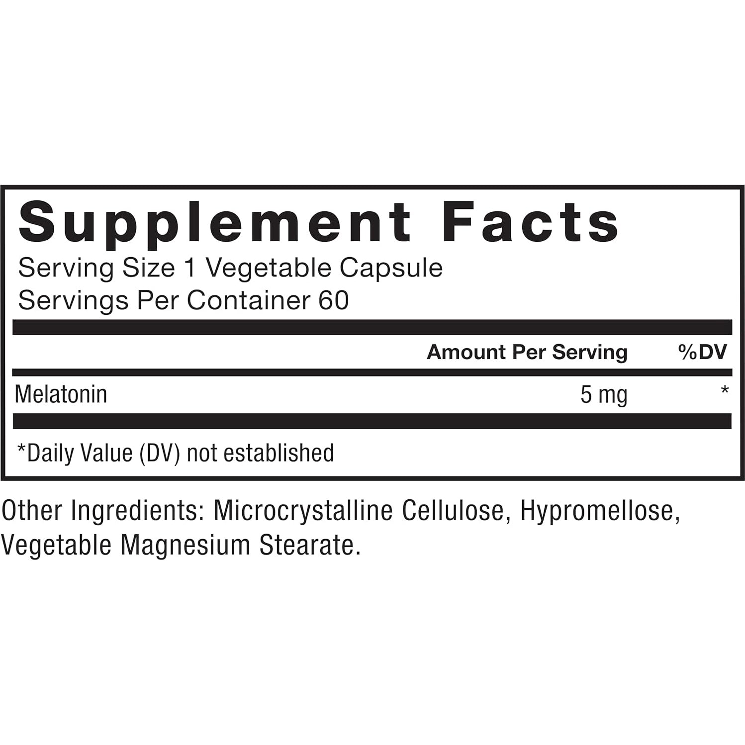 FORCE FACTOR Melatonin 5mg, Drug-Free Supplement, Vegan, Non-GMO, 60 Vegetable Capsules - Medaid - Lebanon