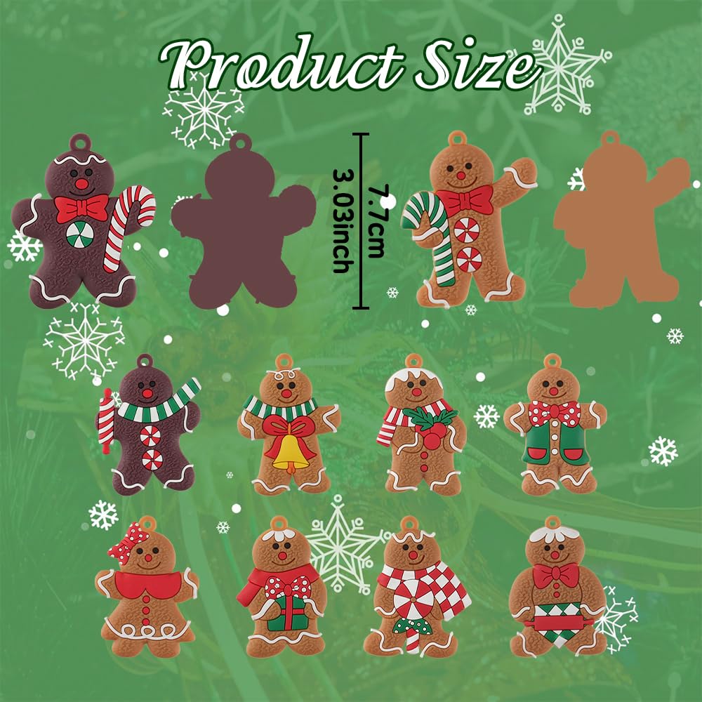 10Pcs Christmas Hanging Ornaments, Cute Snowman & Santa Figurines Decor, Festive Xmas Tree Hanging Decor for Holiday Party and DIY Crafts - Medaid International