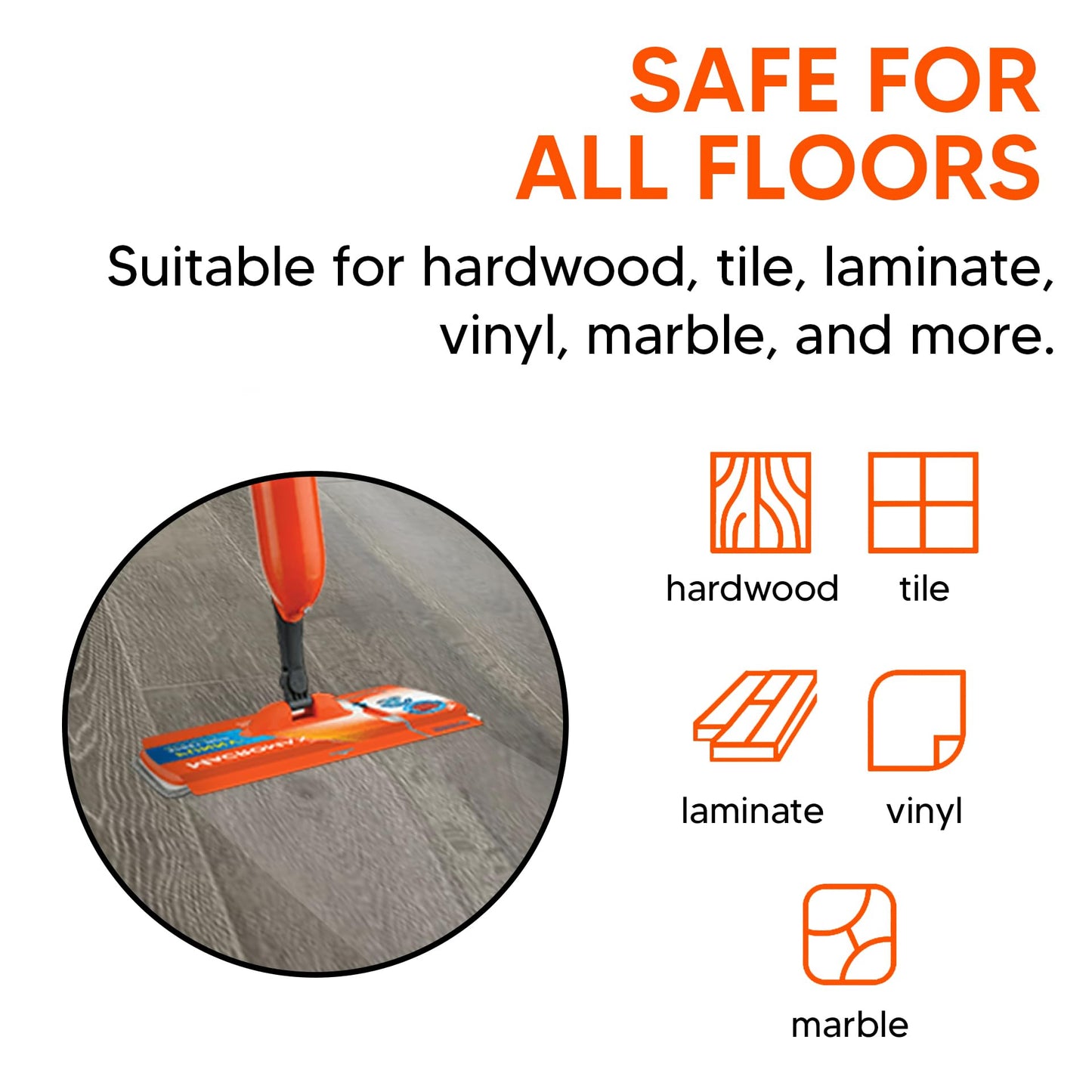 Macromax Funny Spray Mop – Compact 350ml Refillable Bottle – 360° Rotating Microfiber Floor Mop – Water-Saving Spray System – Bucket-Free Cleaning for Tile, Laminate & Wood Floors - Medaid International