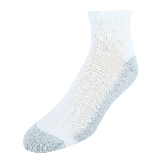 Hanes mens Double Tough Ankle 6-pair Pack, Available in Big & Tall Yoga Socks, White/Grey Foot Bottom, 6 12 US - Medaid International