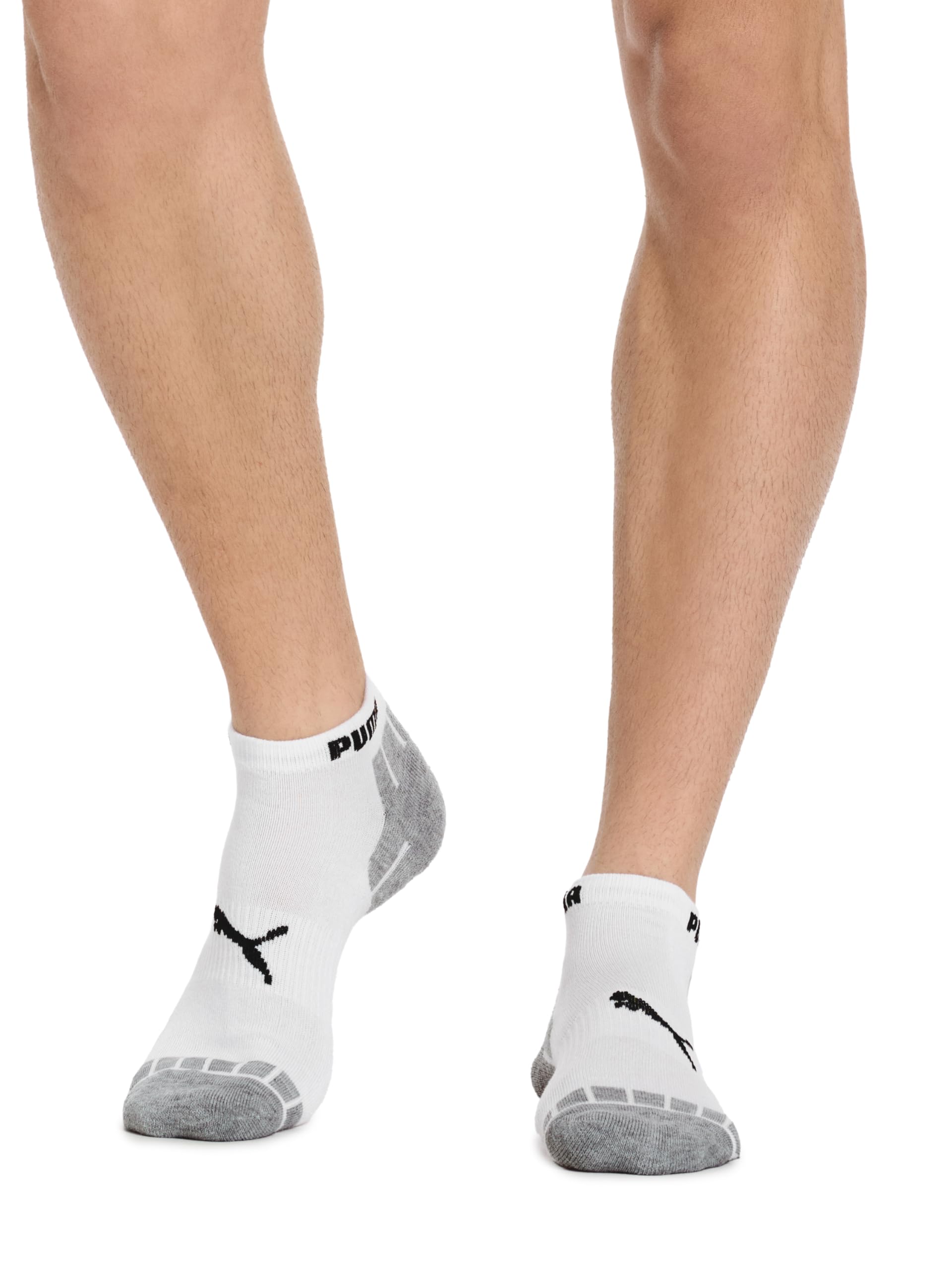 PUMA Men's 8 Pack Low Cut Socks, White/Black, 10-13 - Medaid International