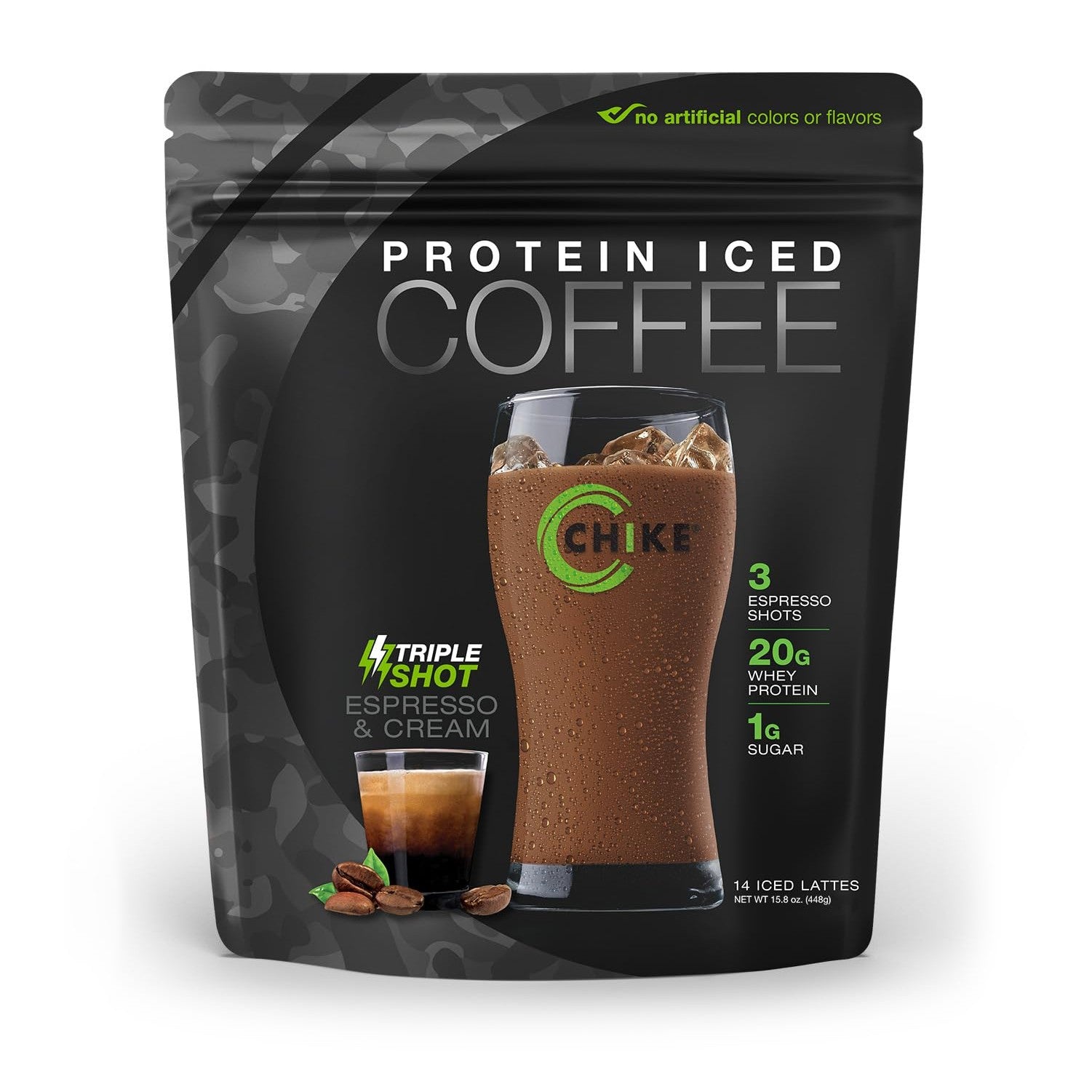 CHIKE Triple Shot Espresso & Cream Protein Iced Coffee, 20 G Protein, 3 Shots Espresso, 1 G Sugar, Keto Friendly and Gluten Free, 14 Servings (15.8 Ounce)… - Medaid International