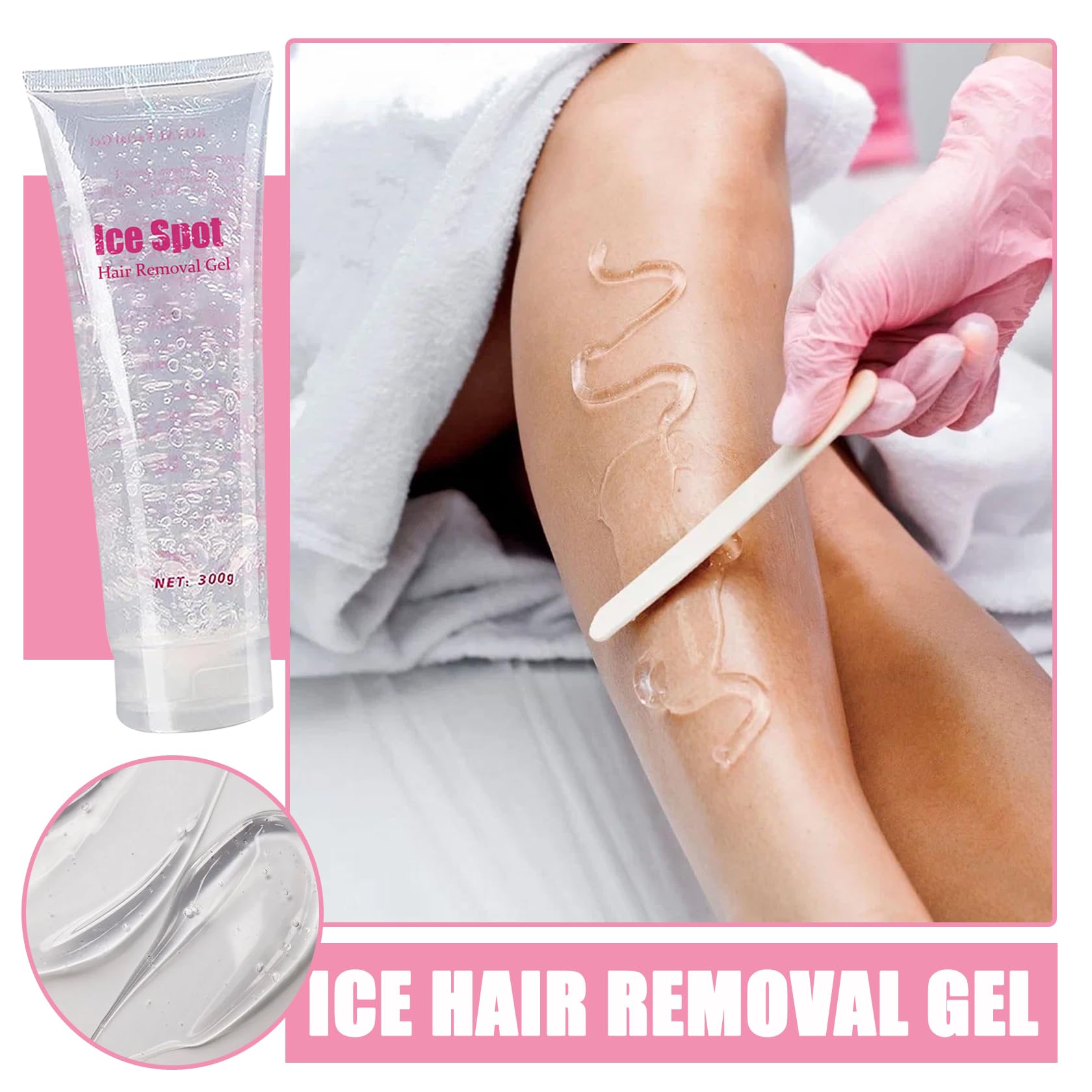 2PCS Cooling Gel for Lazer Hair Removal Device,Gentle Home Laser Hair Removal Cream for Women Men,Refreshing Moisturizing Body Face Gel 600ML - Medaid International