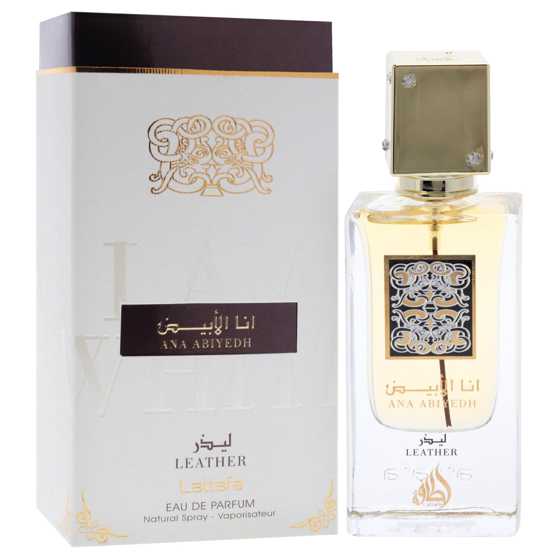 Lattafa Perfumes Ana Abiyedh Leather for Unisex Eau De Parfum Spray, 2.0 Ounce - Medaid International