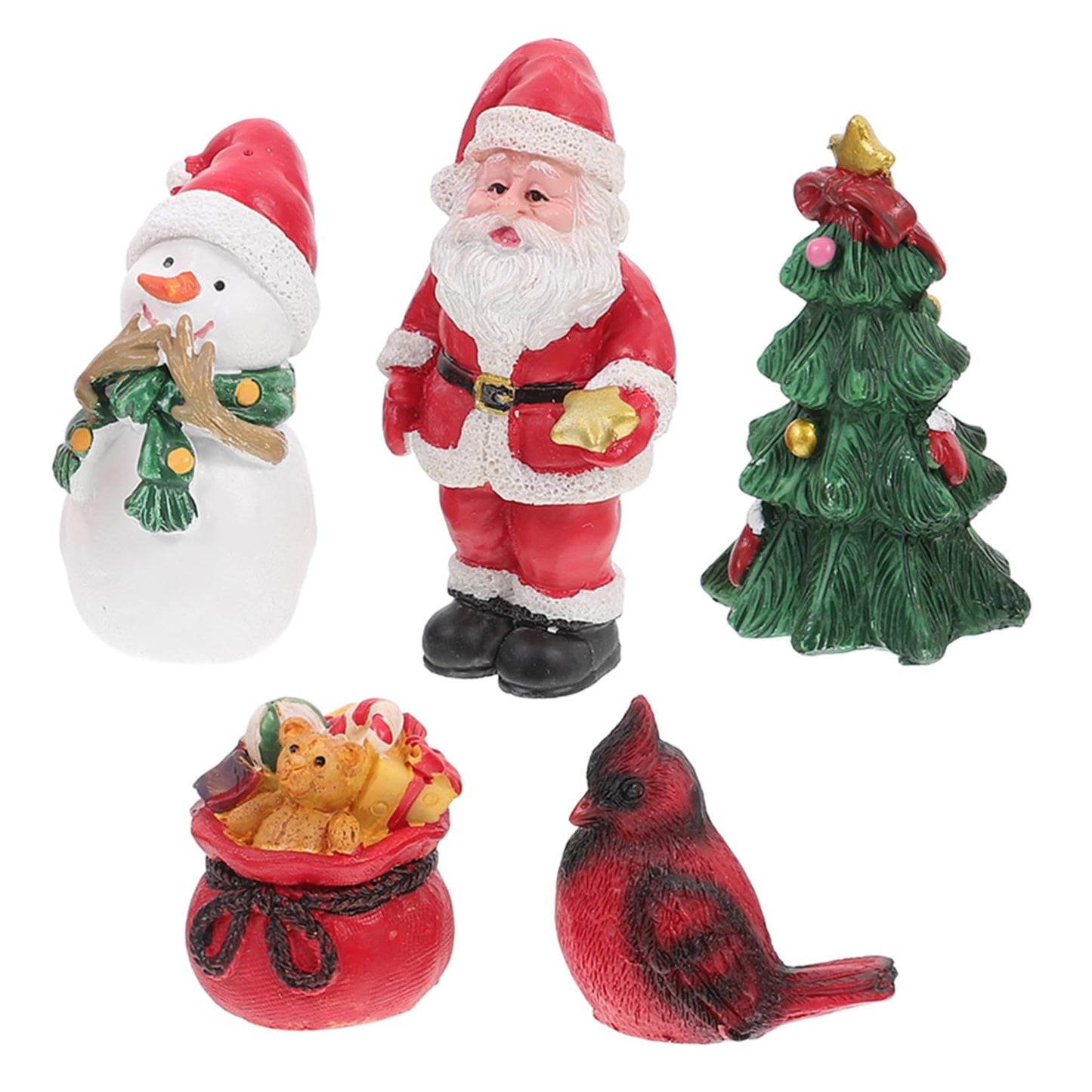 Resin Christmas Ornaments Mini Santa Claus Figurines Gnome Christmas Decor Xmas Accessory Christmas Elements Figure Resin Decor - Medaid International