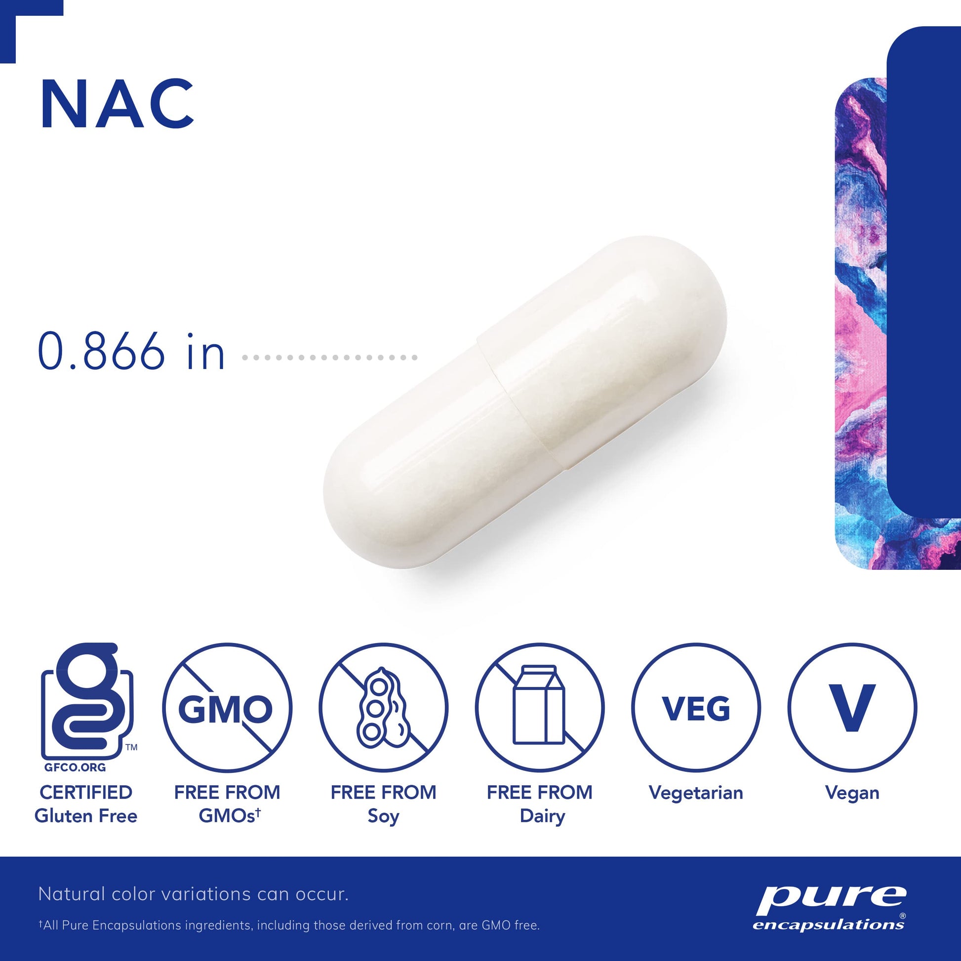 Pure Encapsulations NAC 600 mg - N-Acetyl Cysteine NAC Supplement for Lung Health & Immune Support, Liver Support & Antioxidants* - with Freeform N-Acetyl-L-Cysteine - 90 Capsules - Medaid International
