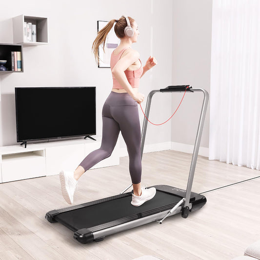 NaKeah 2 in 1 Treadmill, Walking Pad, 2.0HP Folding Treadmill with Remote Control LED Display, Portable Treadmill for Home/Office,A - Medaid International