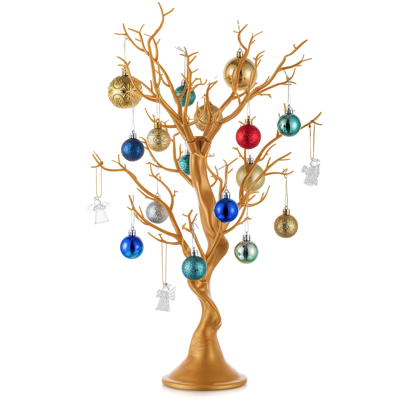 Nuptio Gold Christmas Tree Branch Artificial 22.8 inch Tall Manzanita Tree Centerpiece Wedding Centerpieces for Tables, Decorative Ornament Display Tree Branches for Decoration Weddings (1 Pc) - Medaid International