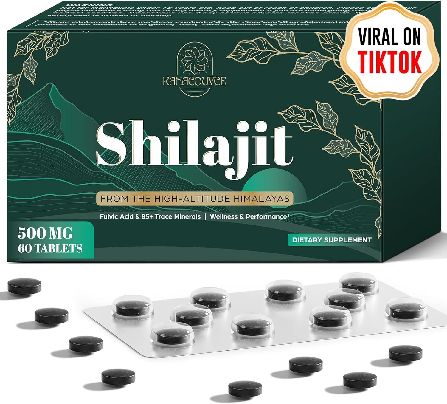 30,000 MG Shilajit Tablets, Shilajit Himalayan Organic, with Fulvic Acid & 85+ Trace Minerals, More Effective Than Shilajit Resin & Capsules, Shilajit for Men & Women, with Lab Test. 60 Count. - Medaid - Lebanon