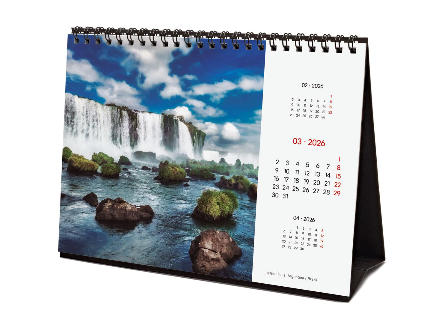 Finocam - Desktop Calendar 2026 Month View January - December 2026 + Sep.- Dec. 2025 (4 months) reduced | Calendar 2026 | Nature Images - International - Medaid International