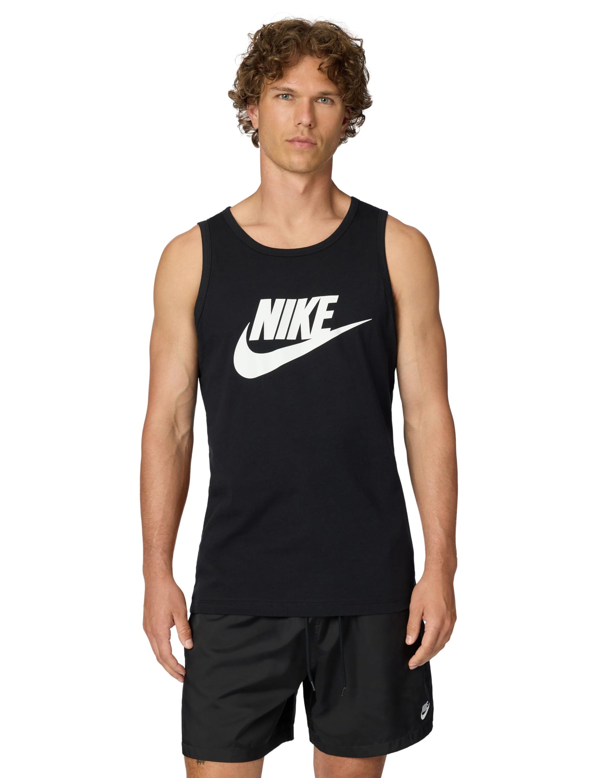 Nike Men's Sportswear Tank, Black/White, Large - Medaid International