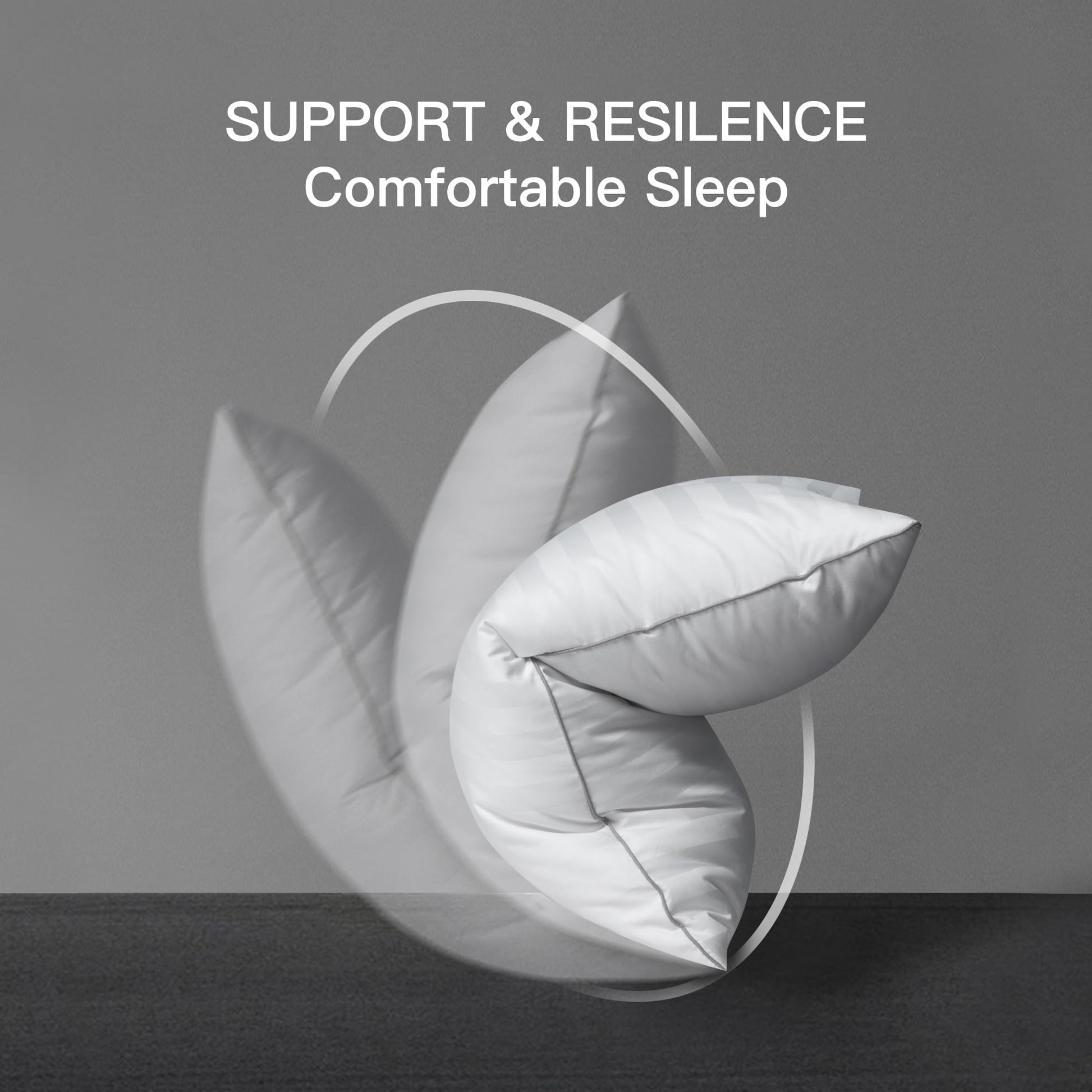 Hotel Grand White Luxury Feather Down Fluffy Bed Pillows 500 Thread Count Queen Size Pillows Set of 2 Pack Machine Washable 100% Cotton Breathable for Side/Back Sleeper Pillows,20" X28"(2 Pack) - Medaid International