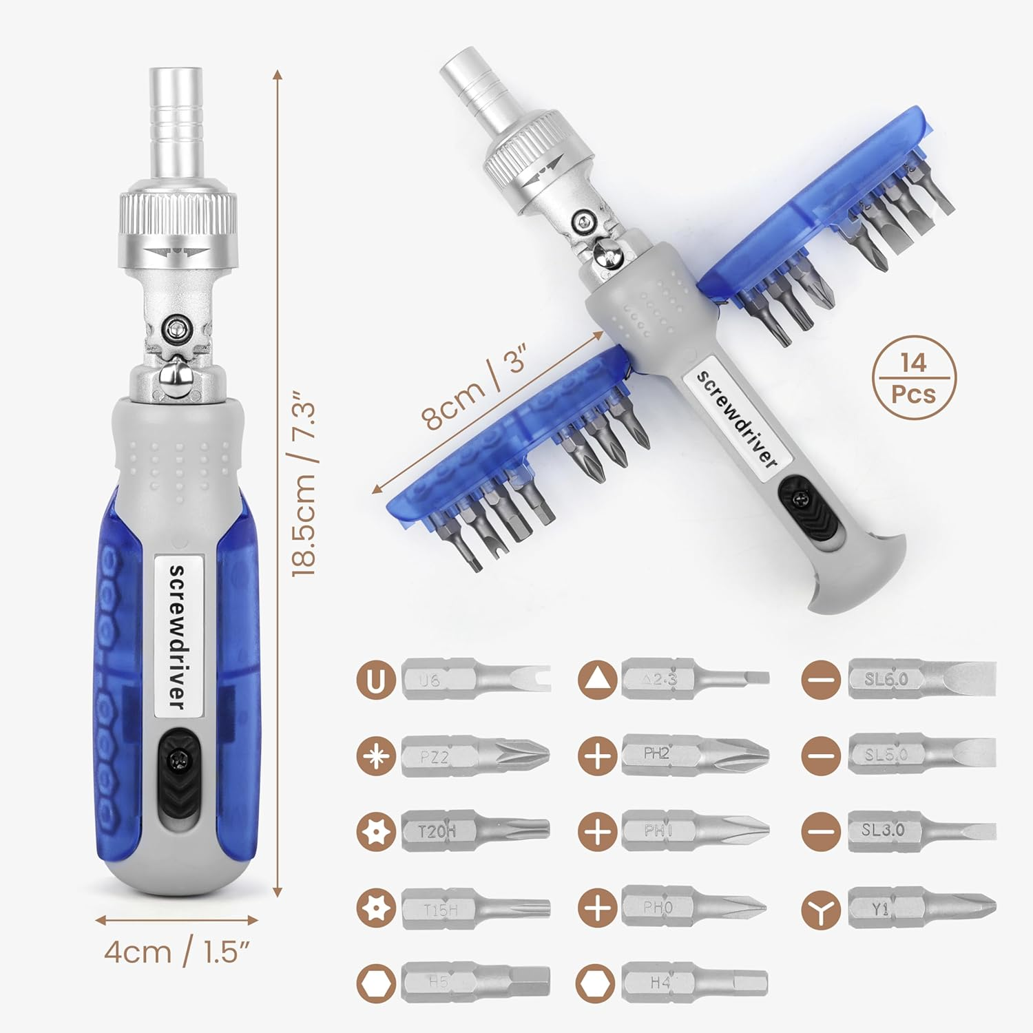 15 in 1 Magnetic Ratchet Screwdriver Set ‚Äì Multi-Angle Adjustable Tool Kit for DIY Repairs - Medaid International