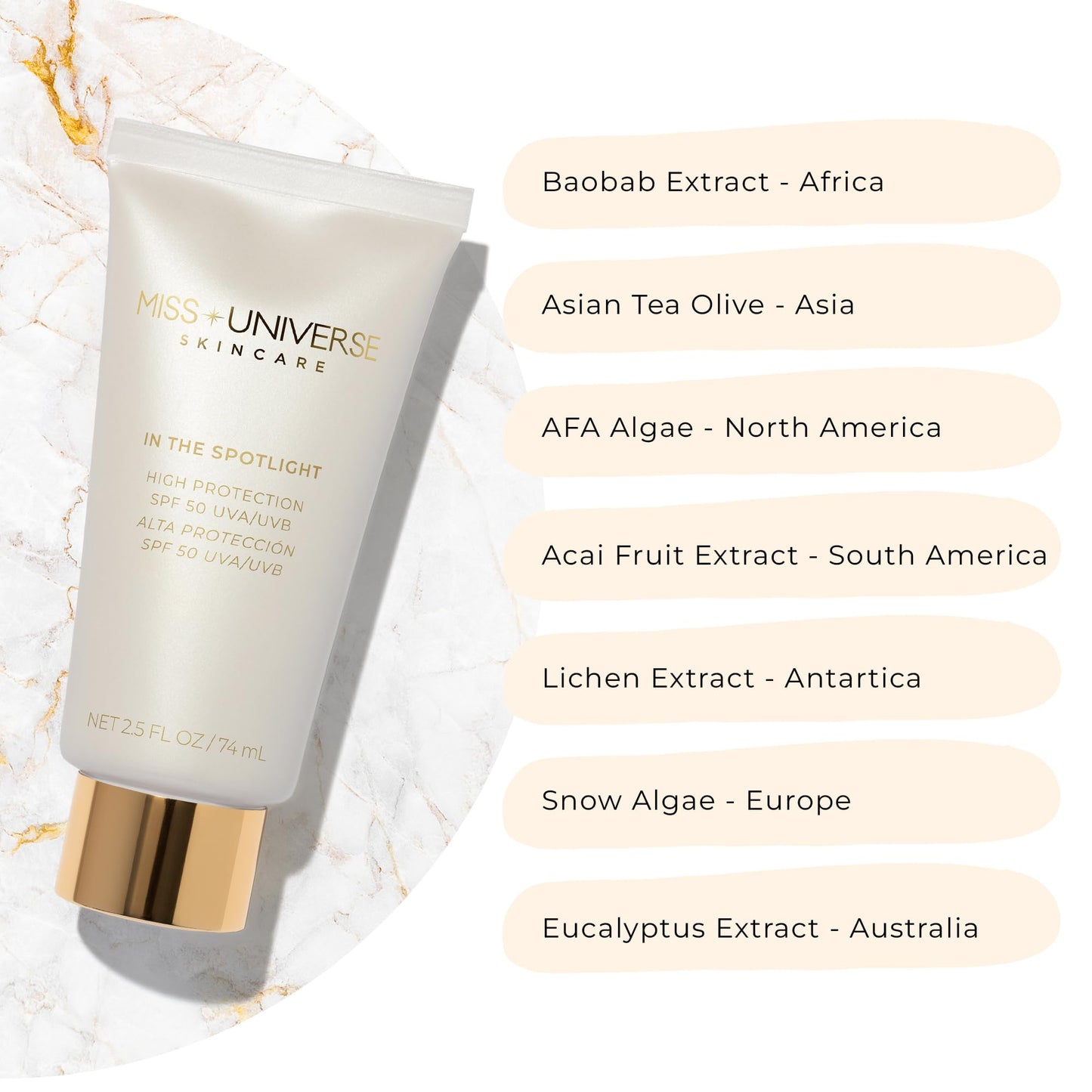 In The Spotlight SPF 50 Sun Protection and Skincare Enhancer, Facial Skin Care Product with Hyaluronic Acid, Sun Screen Protector for Faces, Personal Face Sunscreen Regimen - Medaid International