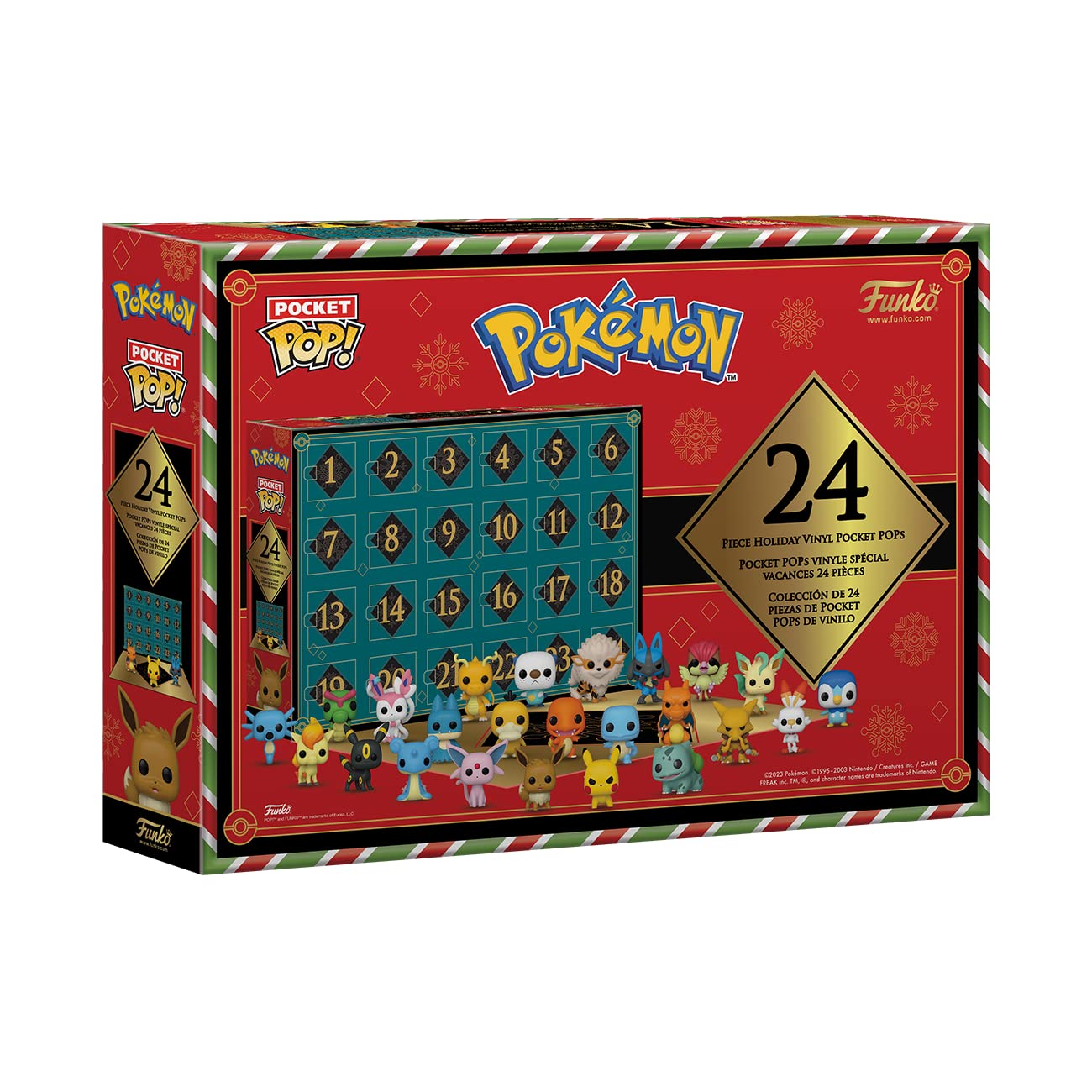 Funko Pop! Advent Calendar: Pokemon - 24 Days of Surprises - Collectible Vinyl Mini Figures - Mystery Box - Gift Idea - Holiday Present for Girls, Boys & Kids - Christmas Countdown - Medaid International