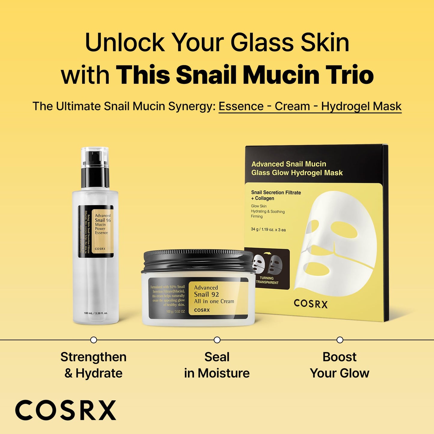 COSRX Snail Mucin 92% Face Moisturizer, 3.52 Oz, Lightweight Moisturing Cream for Soft, Glowy Skin, Korean Skin Care, Korean Moisturizer Face Cream, Stocking Stuffers for Women - Medaid International