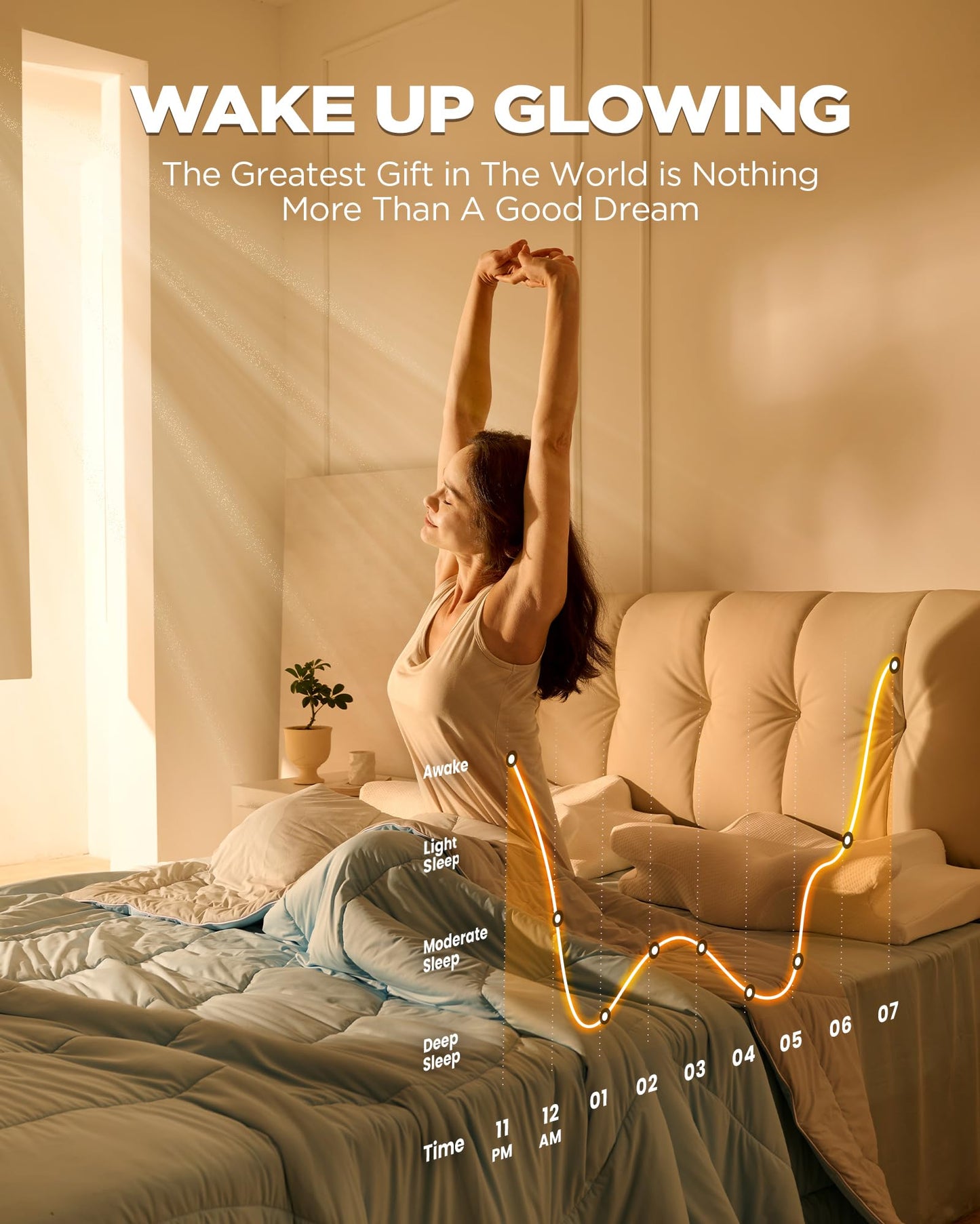 Dream Without Pain Cervical Neck Pillow for Sleeping, Ergonomic Side Sleeper Pillows for Adults, Cooling Orthopedic Pillow for Neck Relief Support, Memory Foam Pillows Back Stomach Sleepers - Medaid International