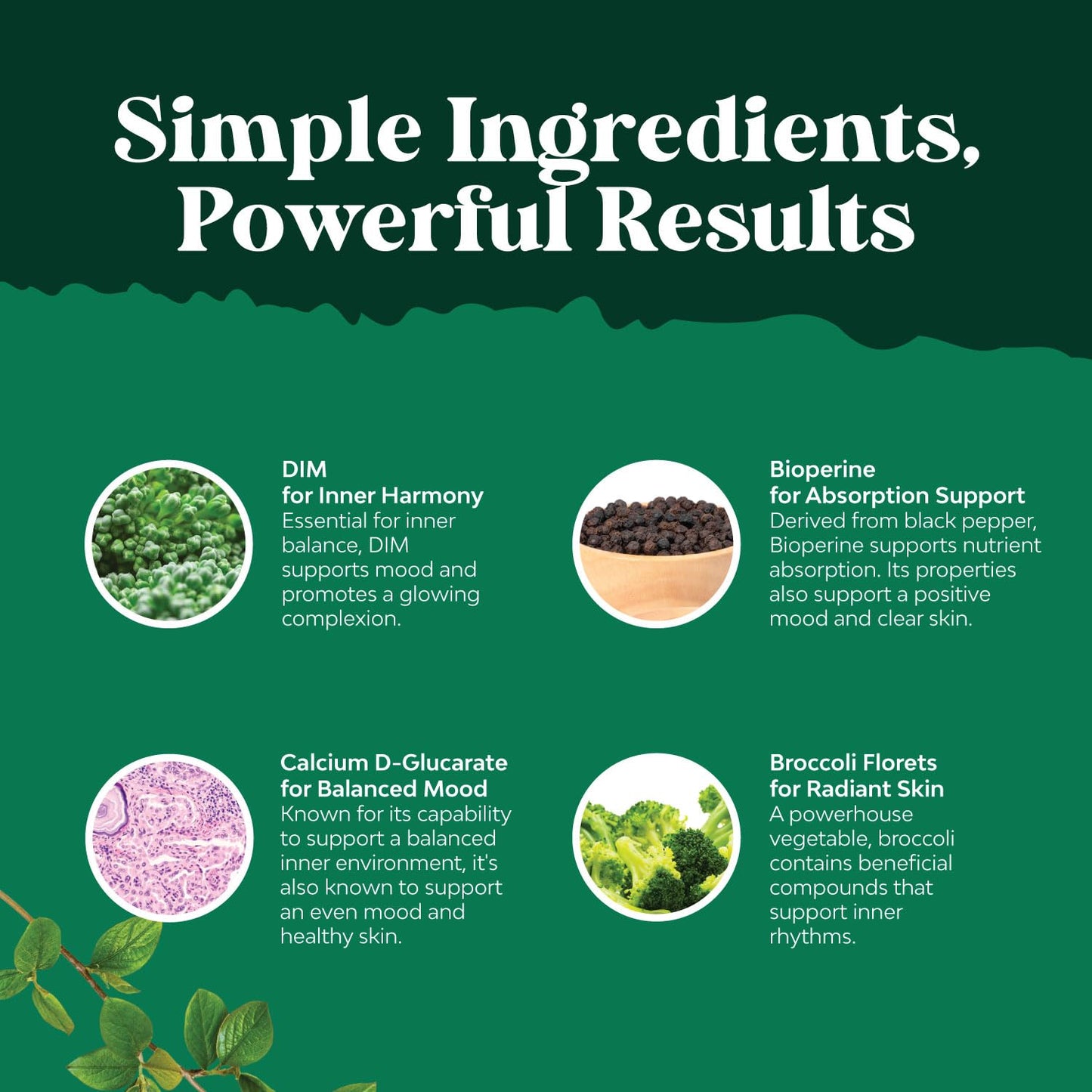 Pure DIM Supplement for Men with Bioperine - DIM Estrogen Blocker for Men for Hormone Balance & Prostate Health - Diindolylmethane Testosterone Complex with Broccoli Florets - 60 Capsules - Medaid International