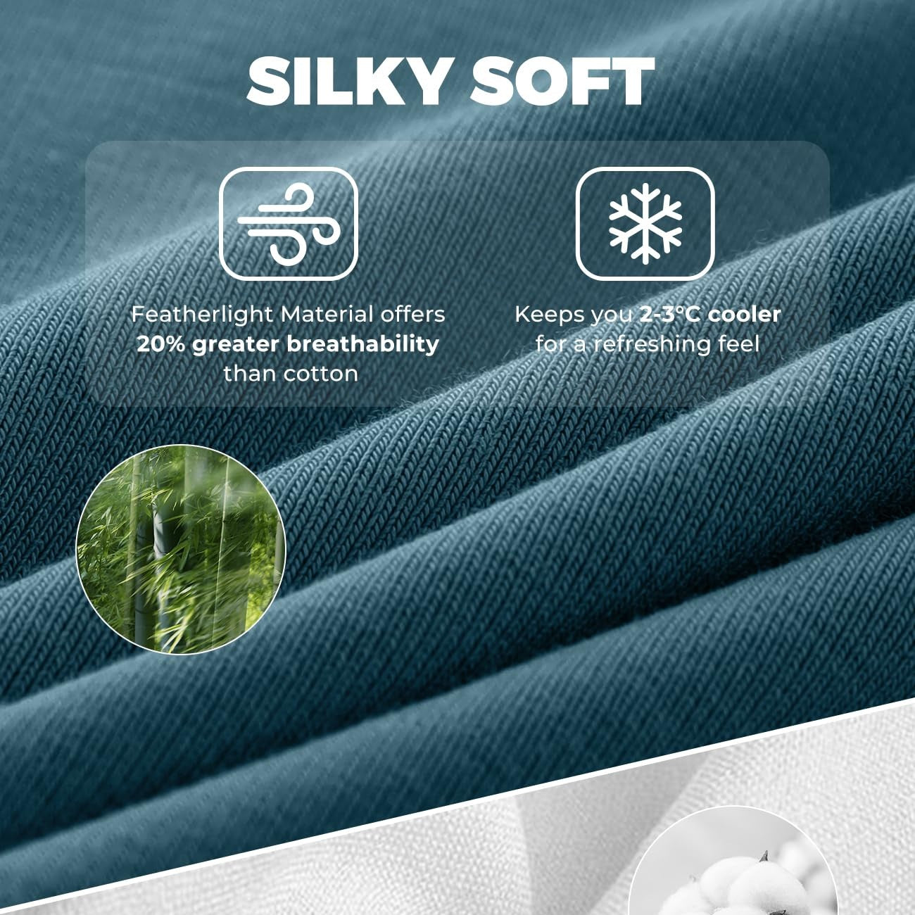 BAMBOO COOL Men's Cooling Trunks with U-Mesh Vent - Breathable Viscose, Tag-Free, Anti Ride-Up Underwear for Men - Medaid International