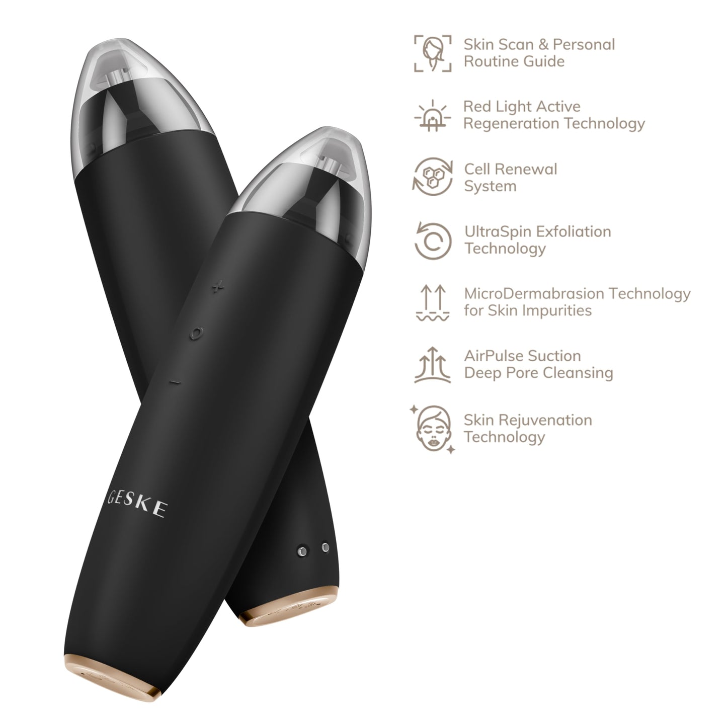 GESKE SmartAppGuided™ MicroDermabrasion Blackhead Remover | 7 in 1 | Blackhead Remover | Electric Pore Cleaner | Innovative Vacuum Cup | Beauty Tool | Skin Cleansing Device | Skincare Device - Medaid International