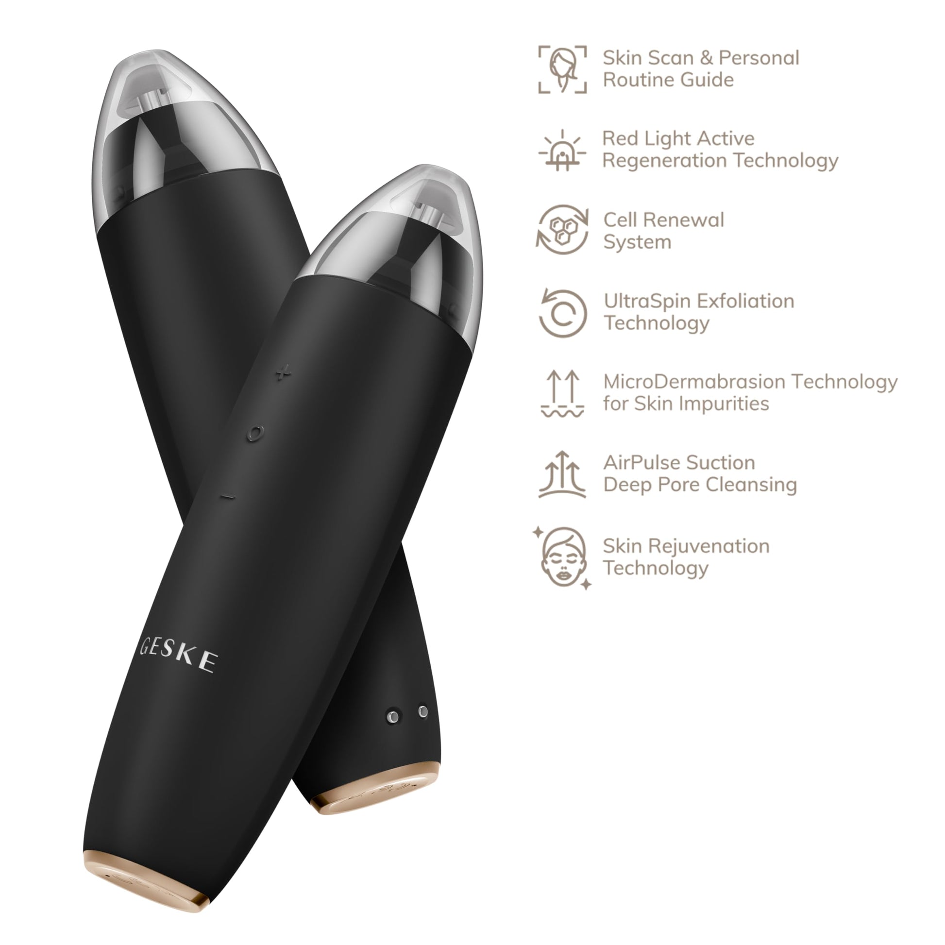 GESKE SmartAppGuided™ MicroDermabrasion Blackhead Remover | 7 in 1 | Blackhead Remover | Electric Pore Cleaner | Innovative Vacuum Cup | Beauty Tool | Skin Cleansing Device | Skincare Device - Medaid International