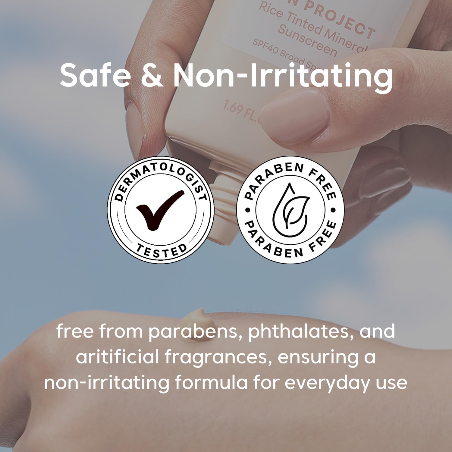 THANKYOU FARMER Sun Project Rice Tinted Mineral Sunscreen SPF40 Broad Spectrum - Korean Face Sunscreen with Zinc Oxide - Tinted SPF with No White Cast, Dermatologist-Tested - 1.69 fl oz - Medaid International