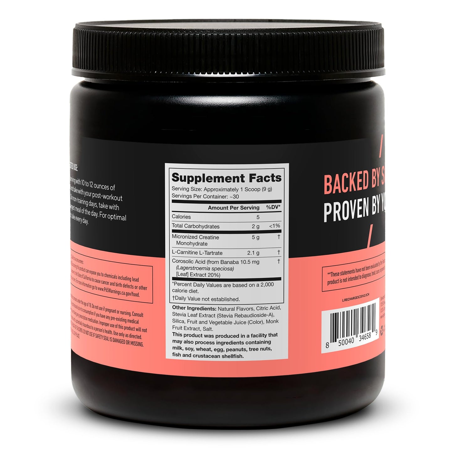 LEGION Recharge Post Workout Drink - Micronized Creatine Monohydrate Natural Post Workout Recovery Drink - Muscle Builder & Recovery Booster Post Workout Supplements (Sour Candy, 30 Servings) - Medaid International