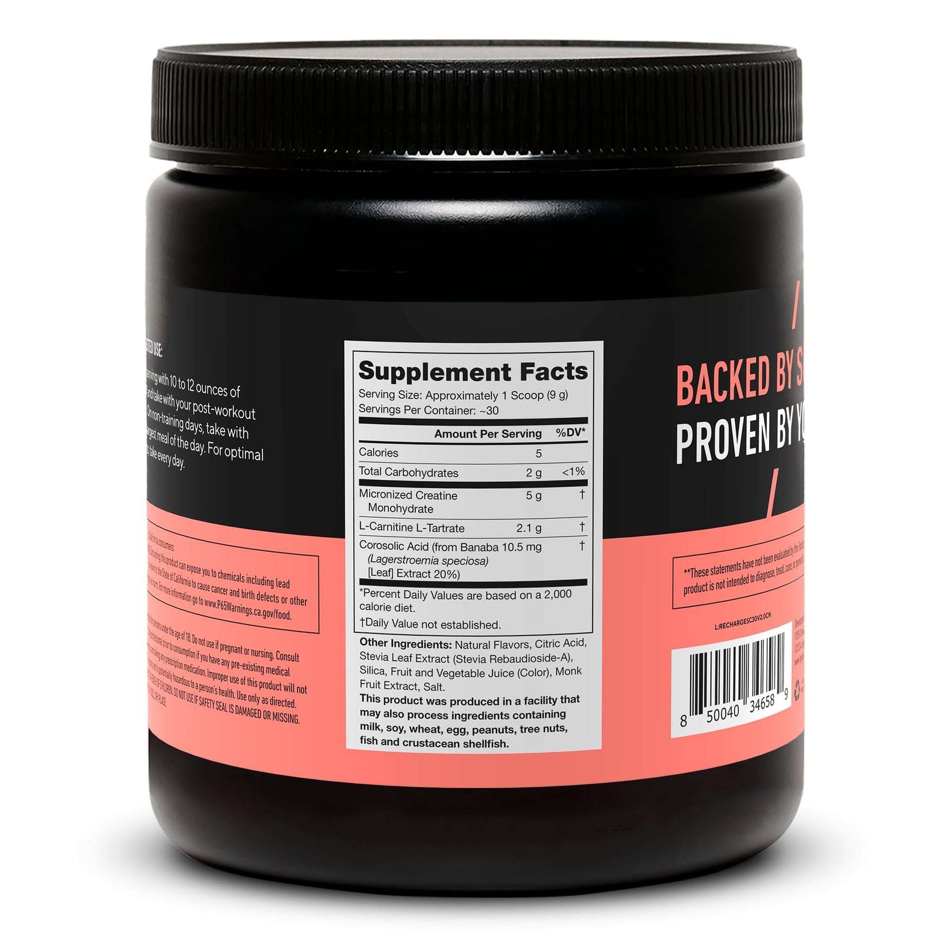 LEGION Recharge Post Workout Drink - Micronized Creatine Monohydrate Natural Post Workout Recovery Drink - Muscle Builder & Recovery Booster Post Workout Supplements (Sour Candy, 30 Servings) - Medaid International