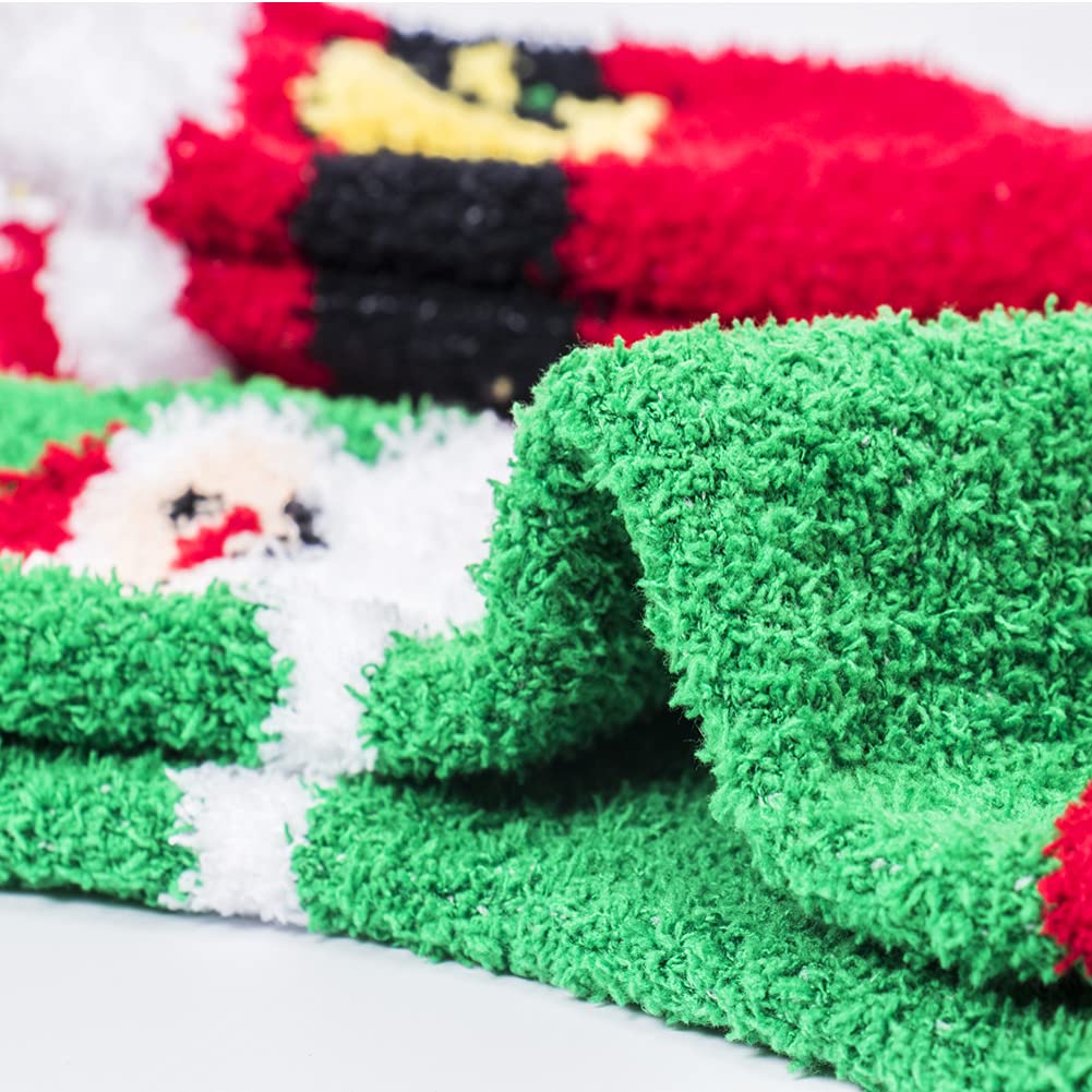 Yoicy Women Christmas Fuzzy Fluffy Socks - Cozy Warm Slipper Bed Socks For Xmas Gift - Medaid International
