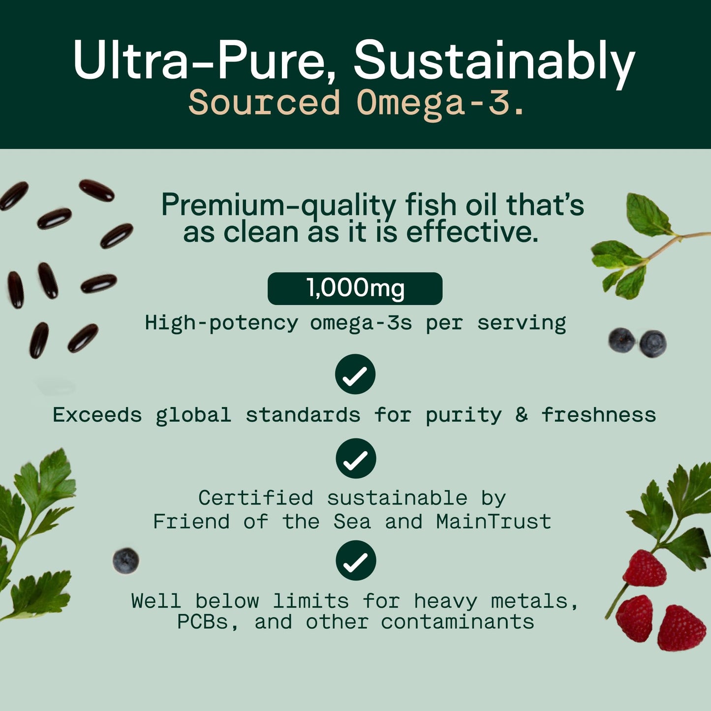 Adapt Naturals Omega 3 Fish Oil Supplement with Bioavailable Curcumin & Black Seed, 1500mg Fish Oil EPA DHA Omega 3 Fatty Acids to Support Joints, Muscles & Heart | Unflavored - 30 Days Supply - Medaid International