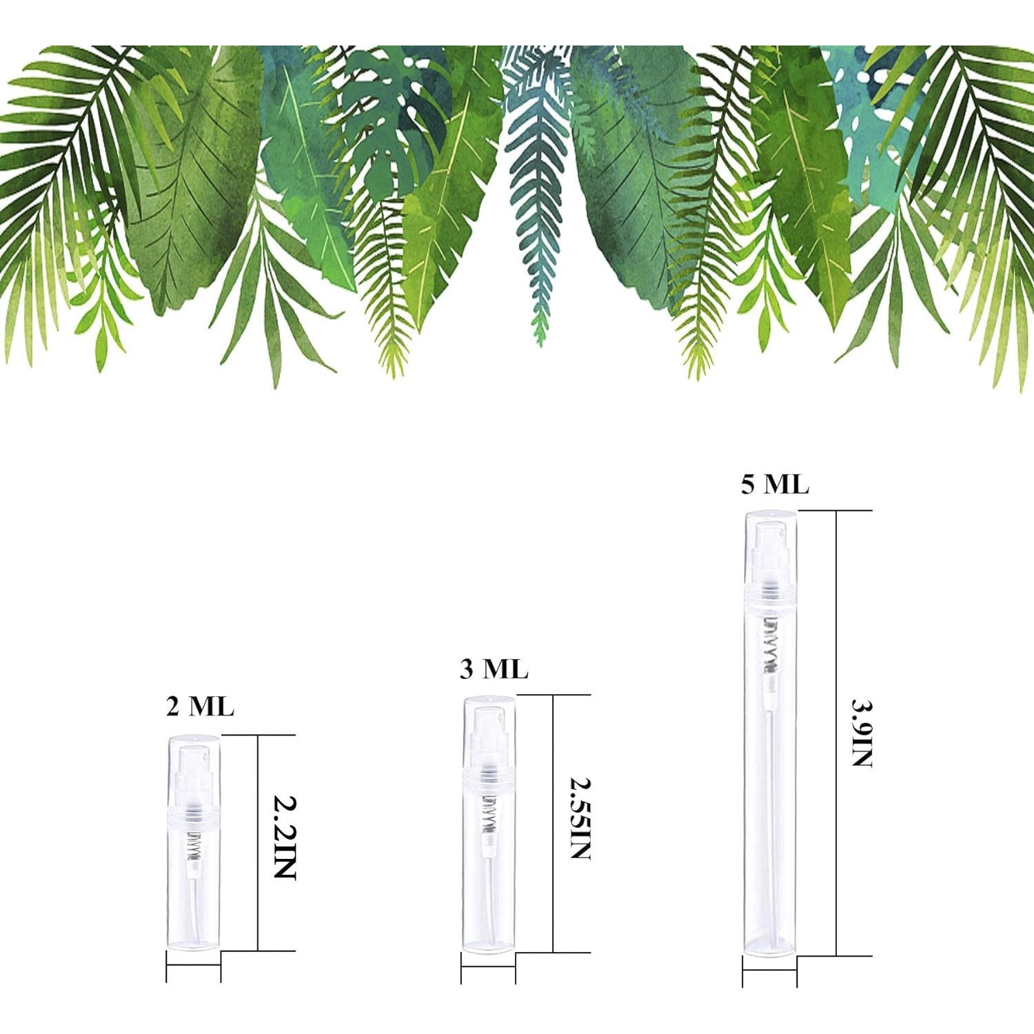 Csdtylh Mini Spray Bottle 100PCS 2ML Clear Plastic Empty Sample Containers Fine Mist Perfume Travel Refillable Spray Bottle Perfume Atomizer Small Travel Size Spray Bottle for Cleaning, Essential Oils - Medaid International