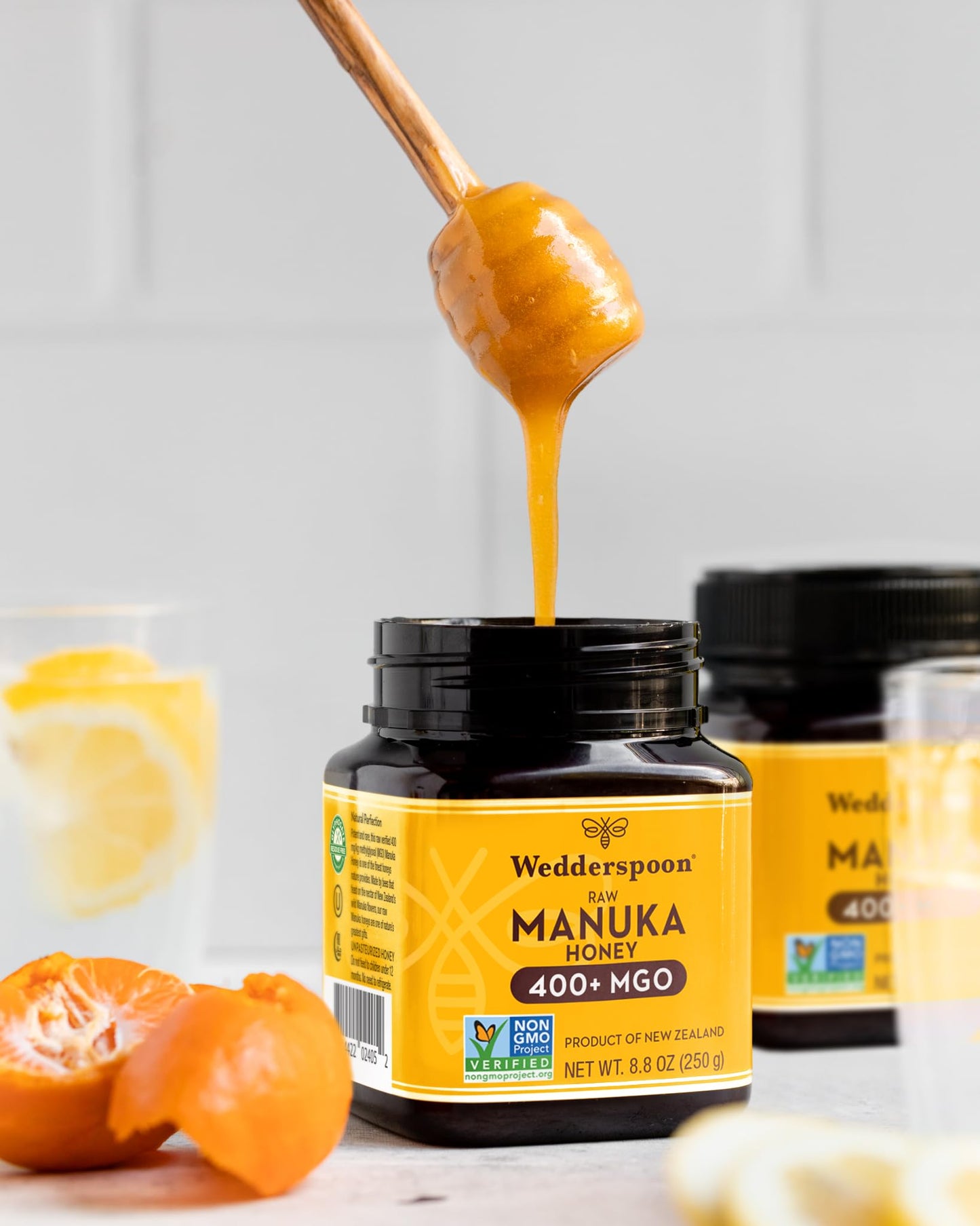 Wedderspoon Raw Premium Manuka Honey, 400+ MGO, 8.8 Oz, Unpasteurized New Zealand Honey, From Our Hives to Your Home - Medaid International
