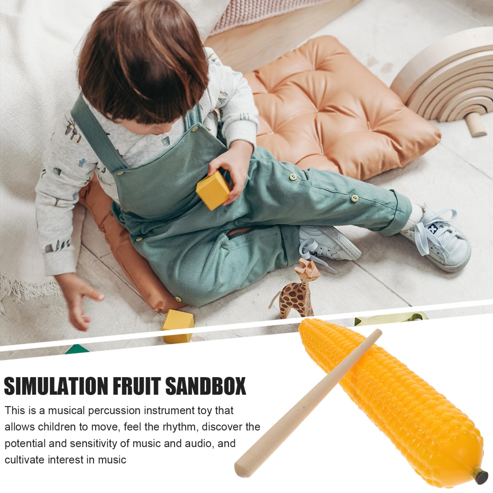 Garneck Toddler Maracas 3 Sets Simulated Fruit Sandbox Musical Instruments for Toddlers Abs Model Vegetable Maraca - Medaid International