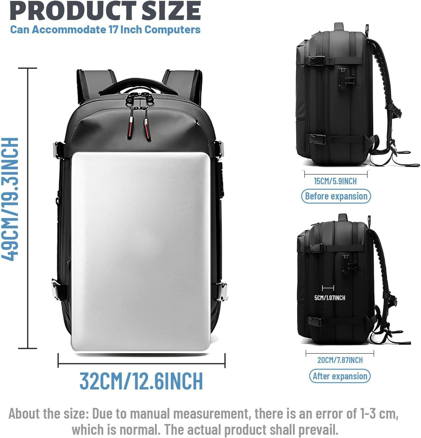 Vacuum Compression Travel Backpack with Pump ‚Äì Space Saver Bag for Camping & Luggage - Medaid International