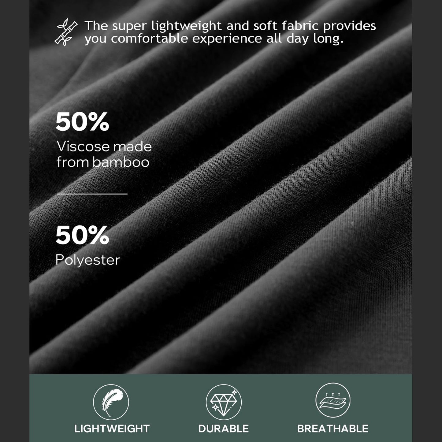 BAMBOO COOL Mens Boxers Durable Comfortable Boxer Shorts for Men Loose Ultra-Soft Men's Underwear (3 Pack) Medium - Medaid International