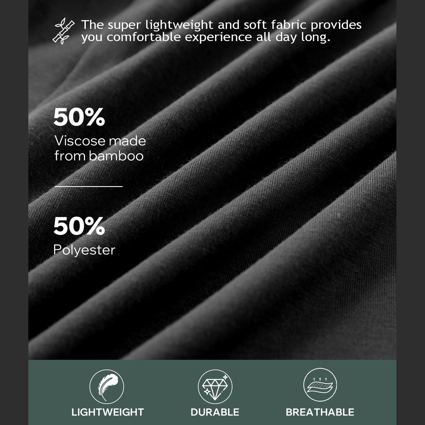 BAMBOO COOL Mens Boxers Durable Comfortable Boxer Shorts for Men Loose Ultra-Soft Men's Underwear (3 Pack) Medium - Medaid International