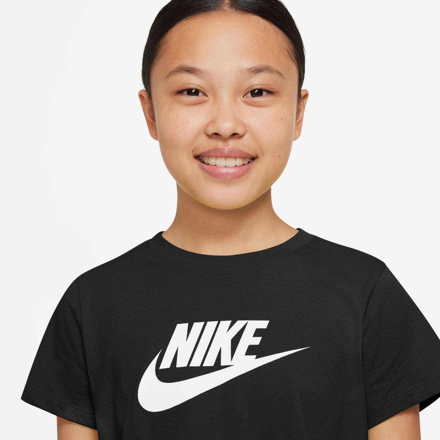 Nike NSW Tee Crop Futura (Little Kids/Big Kids) Black - Medaid International